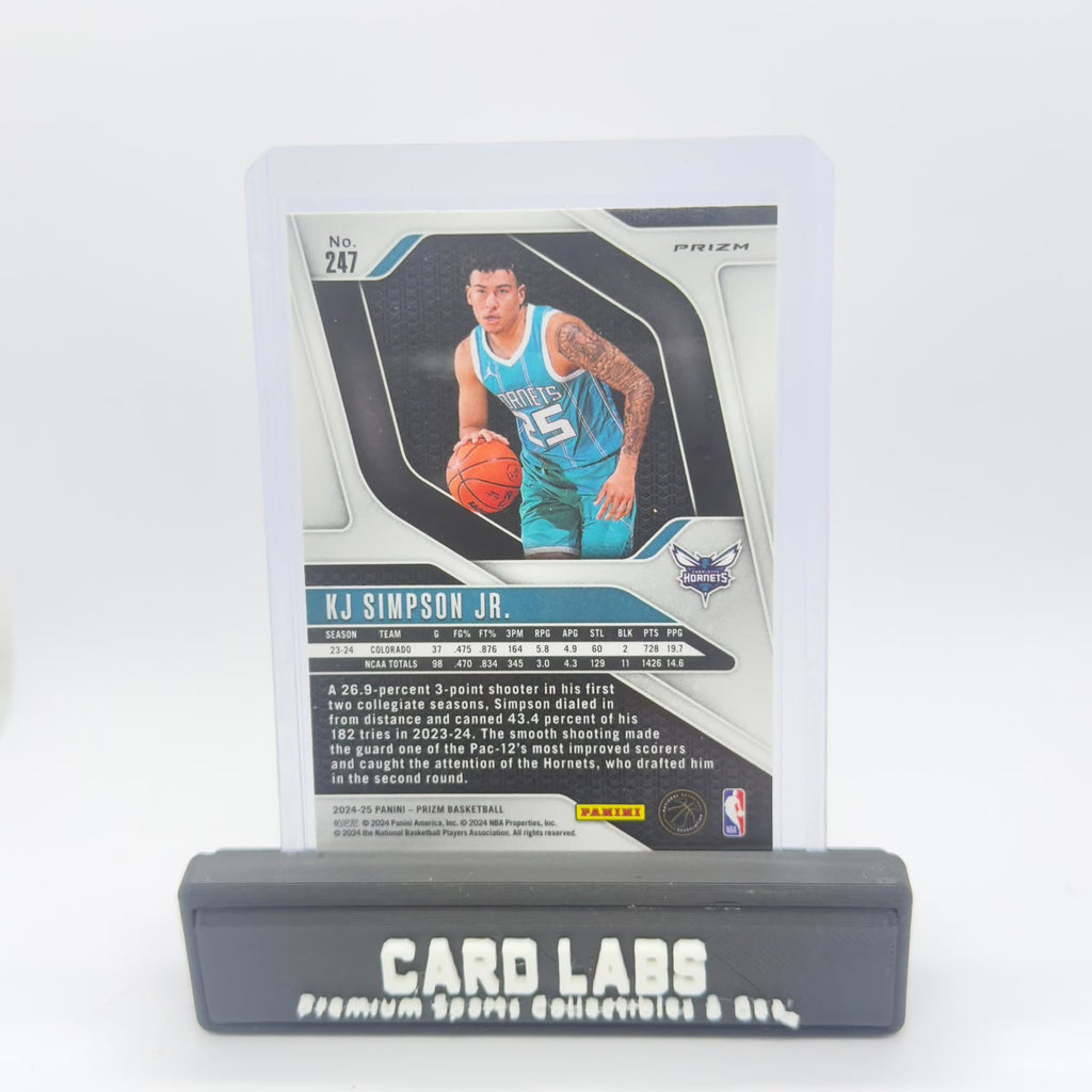 24-25 Panini Prizm KJ Simpson Jr Pink Cracked Ice Prizm #247
