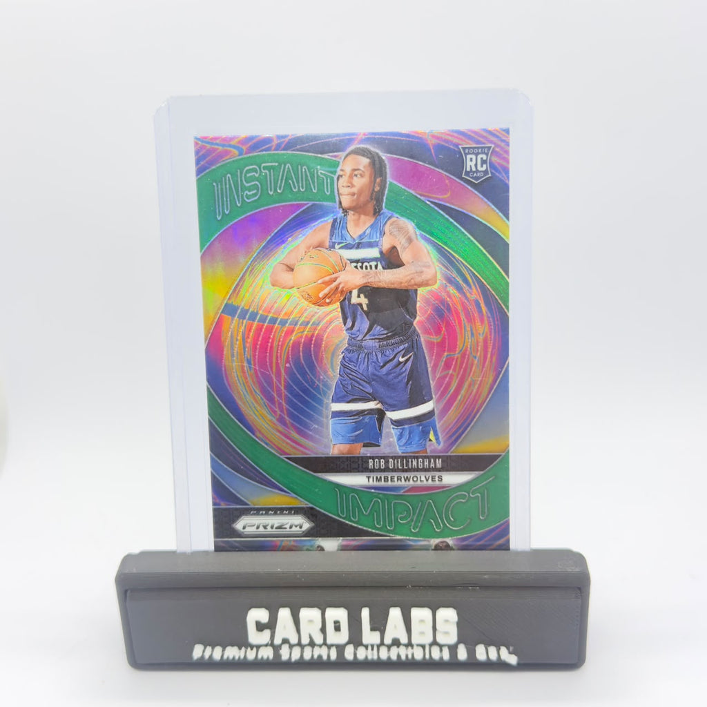 24-25 Panini Prizm Rob Dillingham RC Instant Impact Green Prizm SP #8