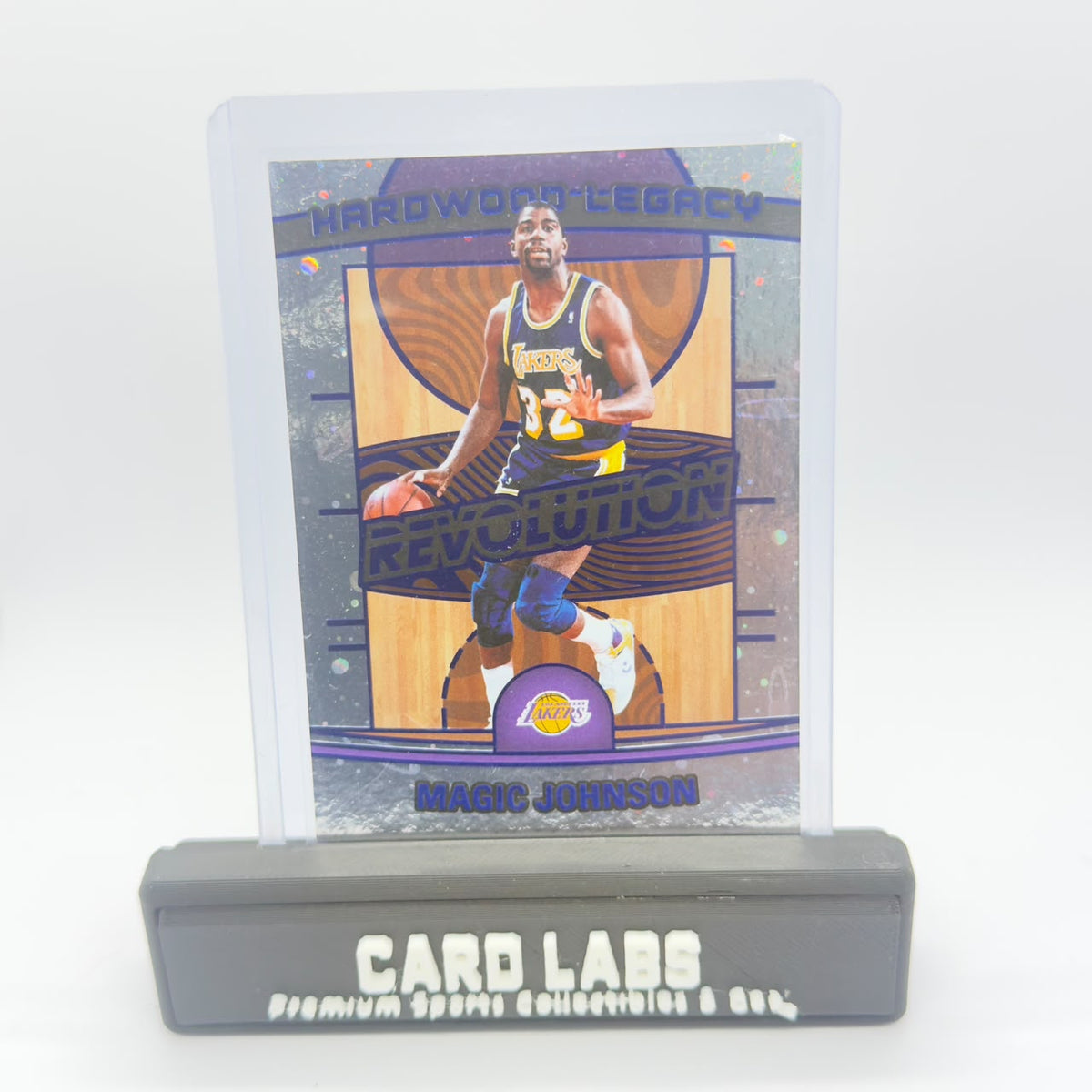 24-25 Panini Revolution Magic Johnson Hardwood Legacy Blue Cosmo 063/285 #15