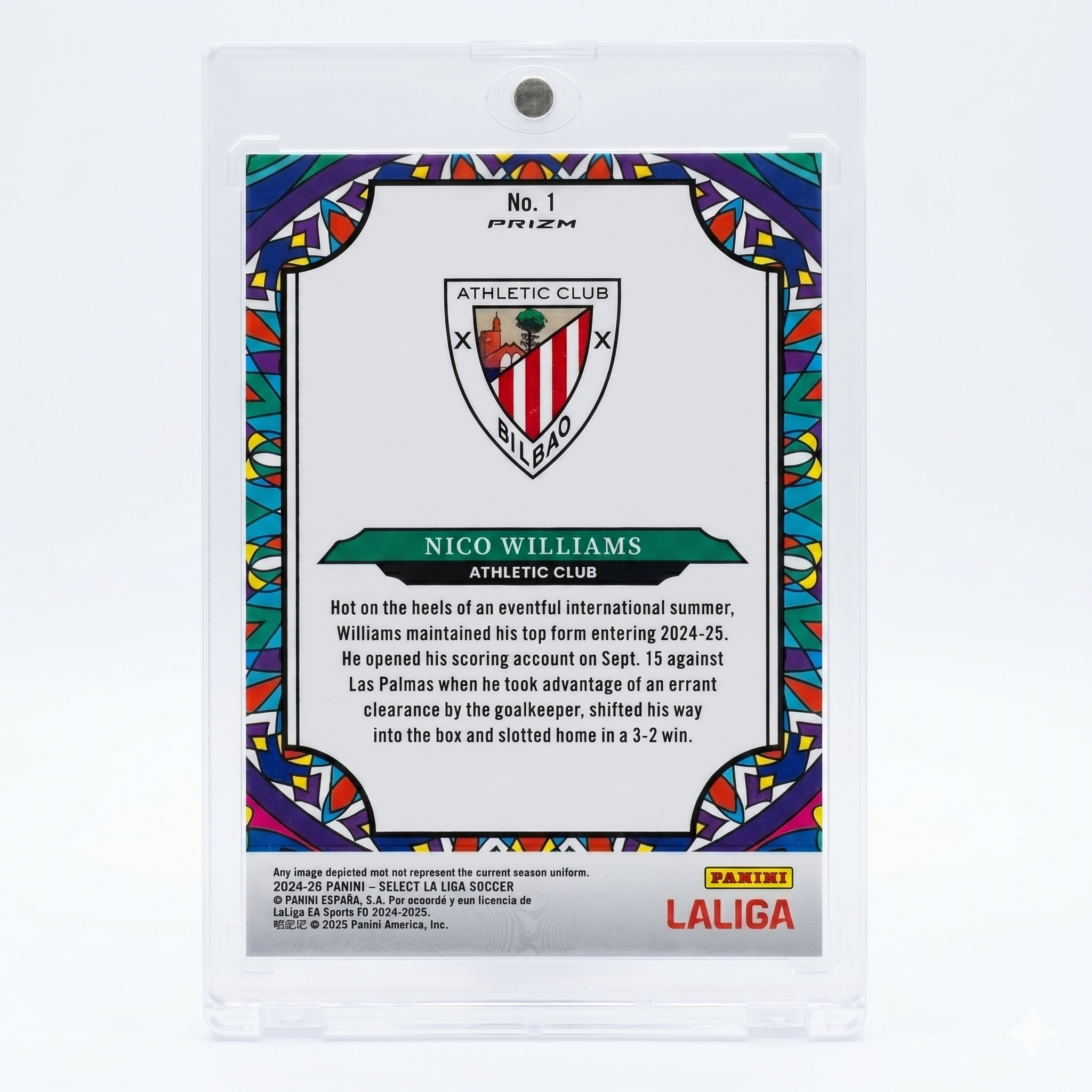 24-25 Panini Select La Liga Nico Williams Stained Glass #1 Case Hit