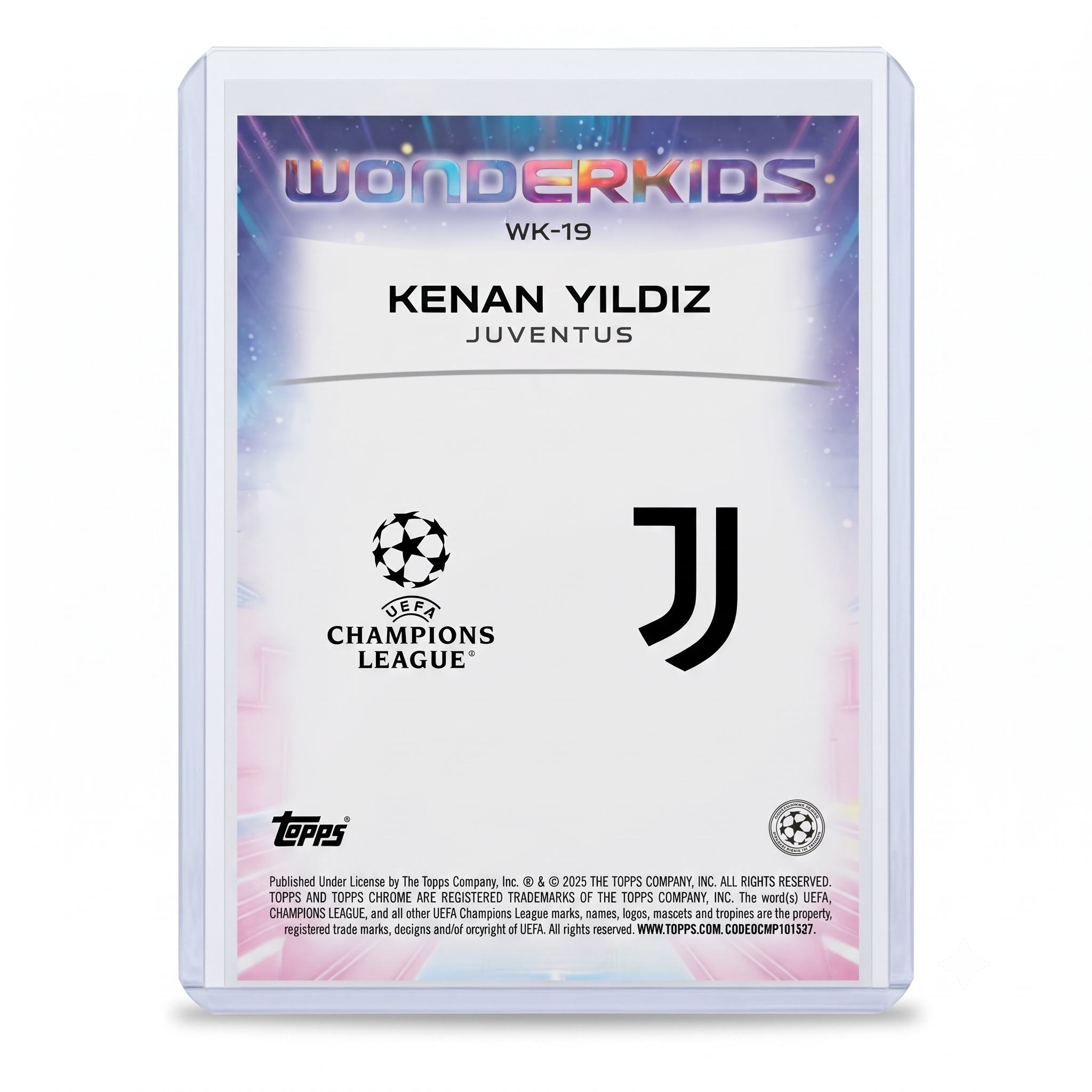 24-25 Topps Chrome UCC Kenan Yildiz Wonderkids #WK-19