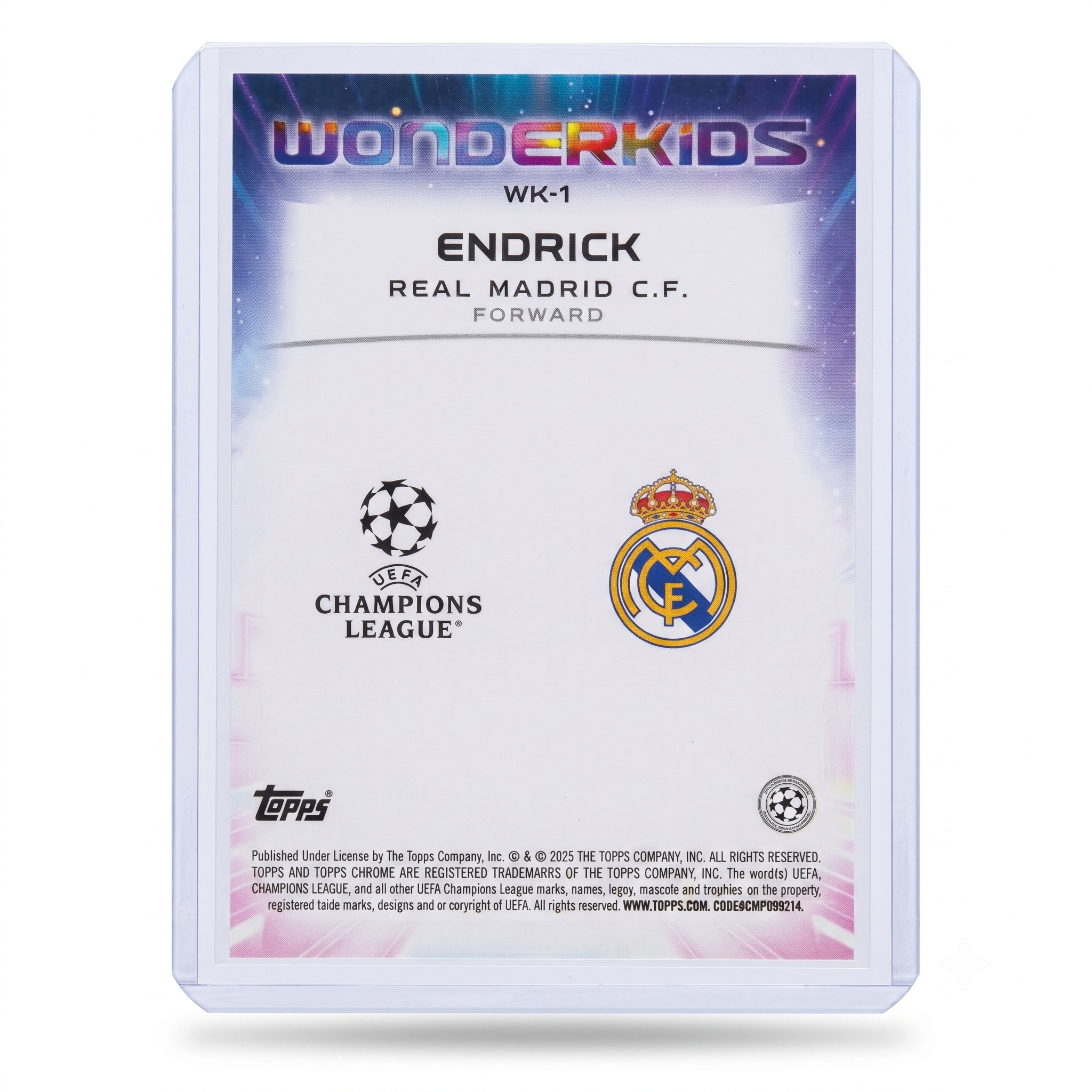 24-25 Topps Chrome UEFA JAPAN Endrick RC Wonderkids Mojo Refractor #WK-1