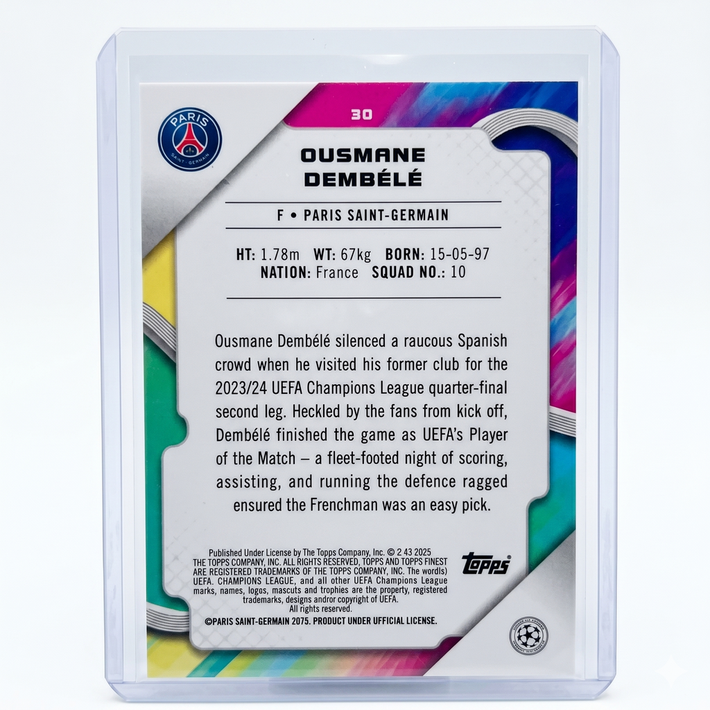 24-25 Topps Finest Ousmane Dembele #30