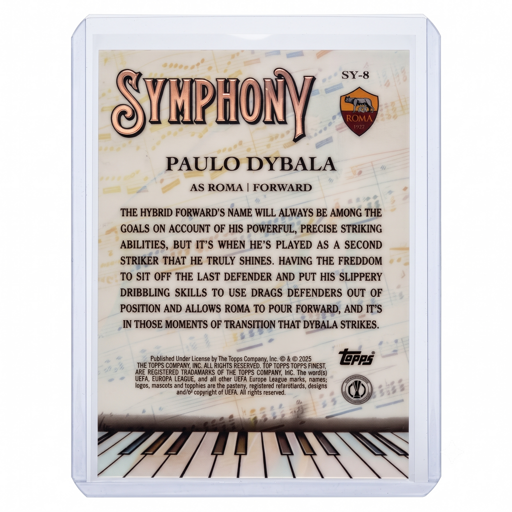 24-25 Topps Finest UEFA Paulo Dybala Symphony Rose Gold Refractor 65/75 #SY-8