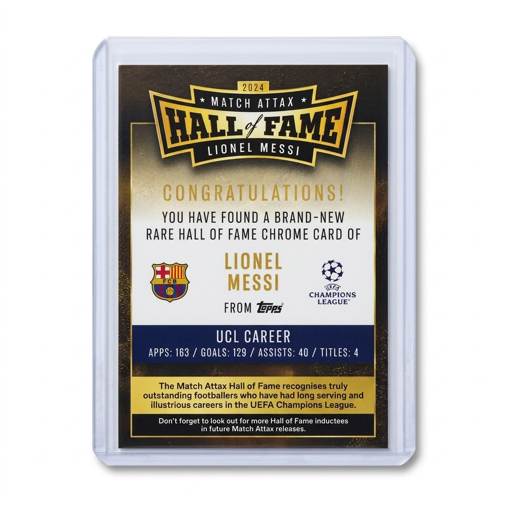 24-25 Topps Match Attax Lionel Messi Hall of Fame #HOF4