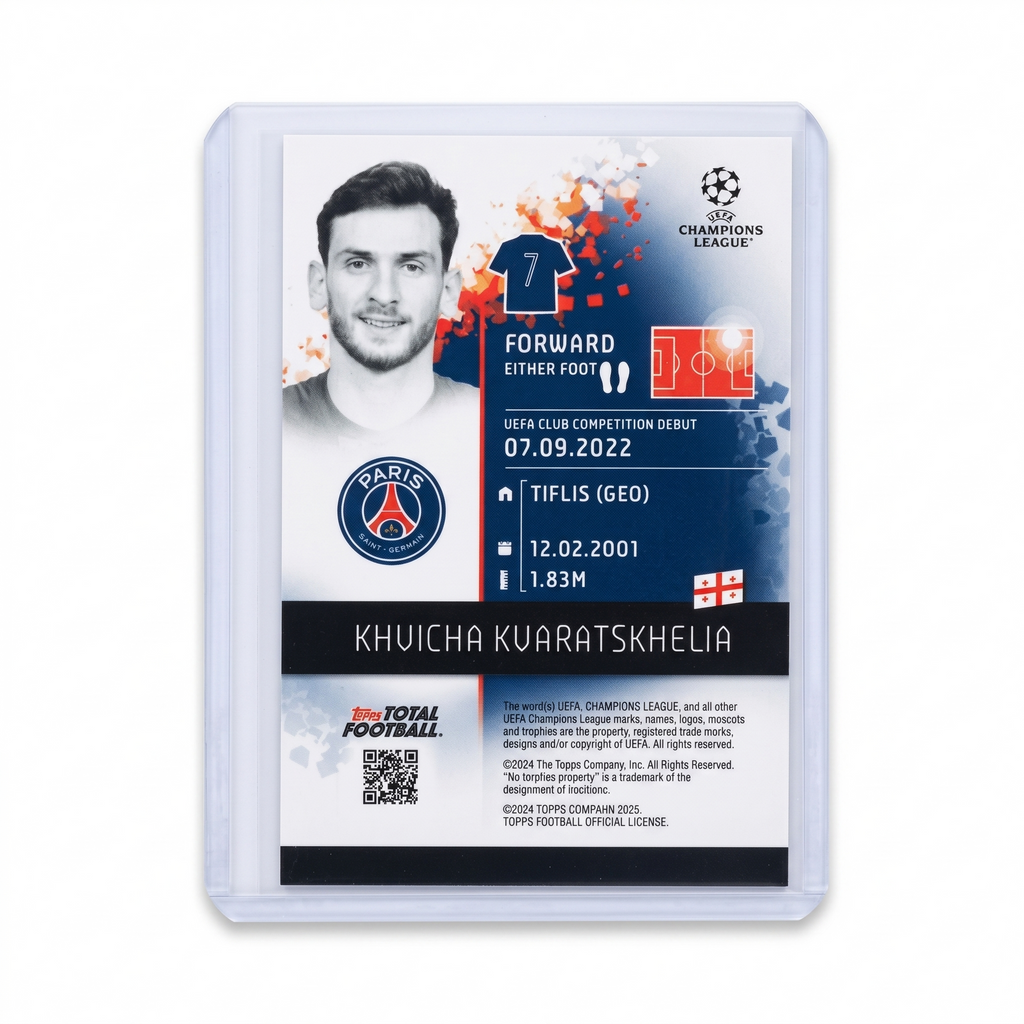 24-25 Topps Total Football Khvicha Kvaratskhelia Green Lava 02/75 #1259