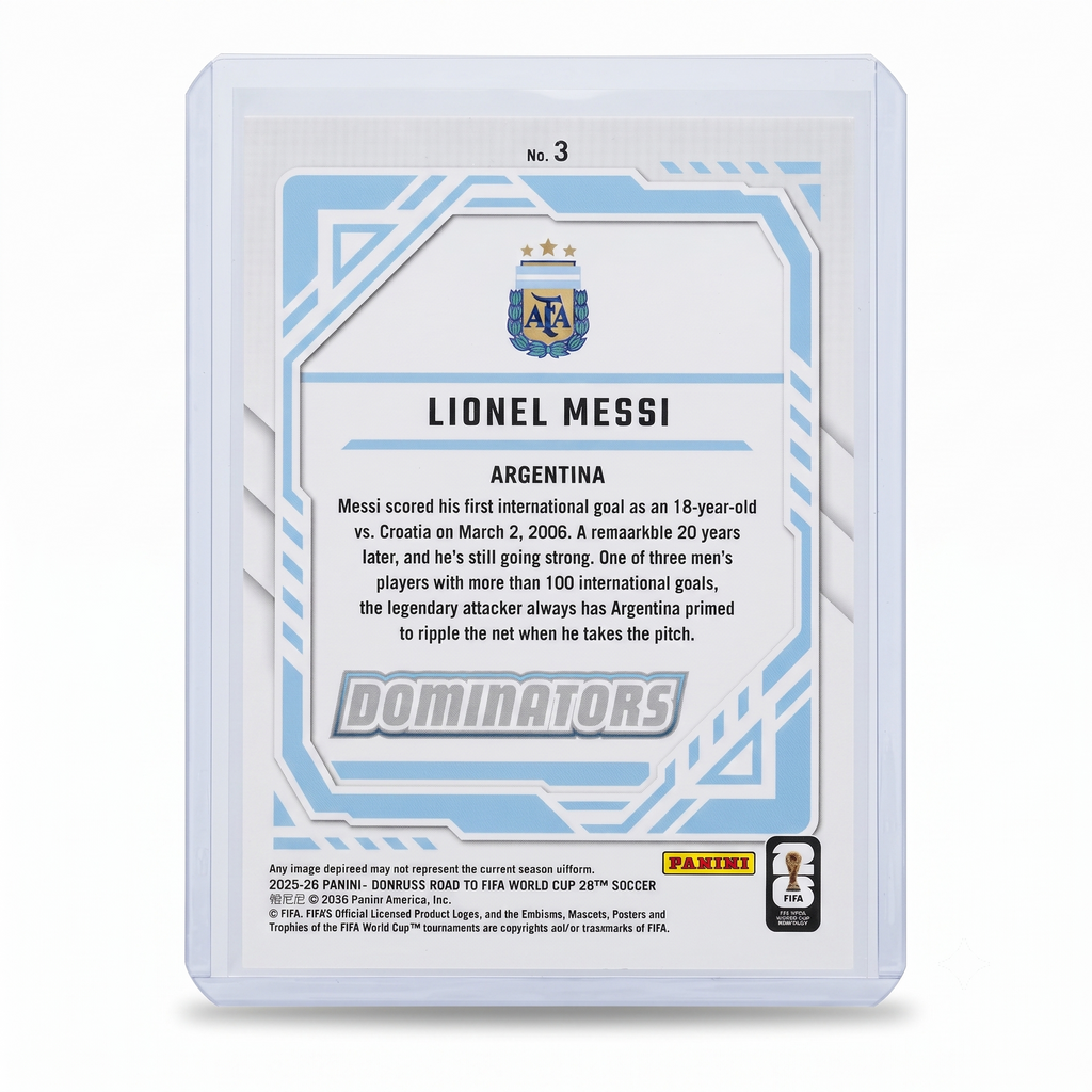 25-26 Donruss RFWC26 Lionel Messi Dominators #3