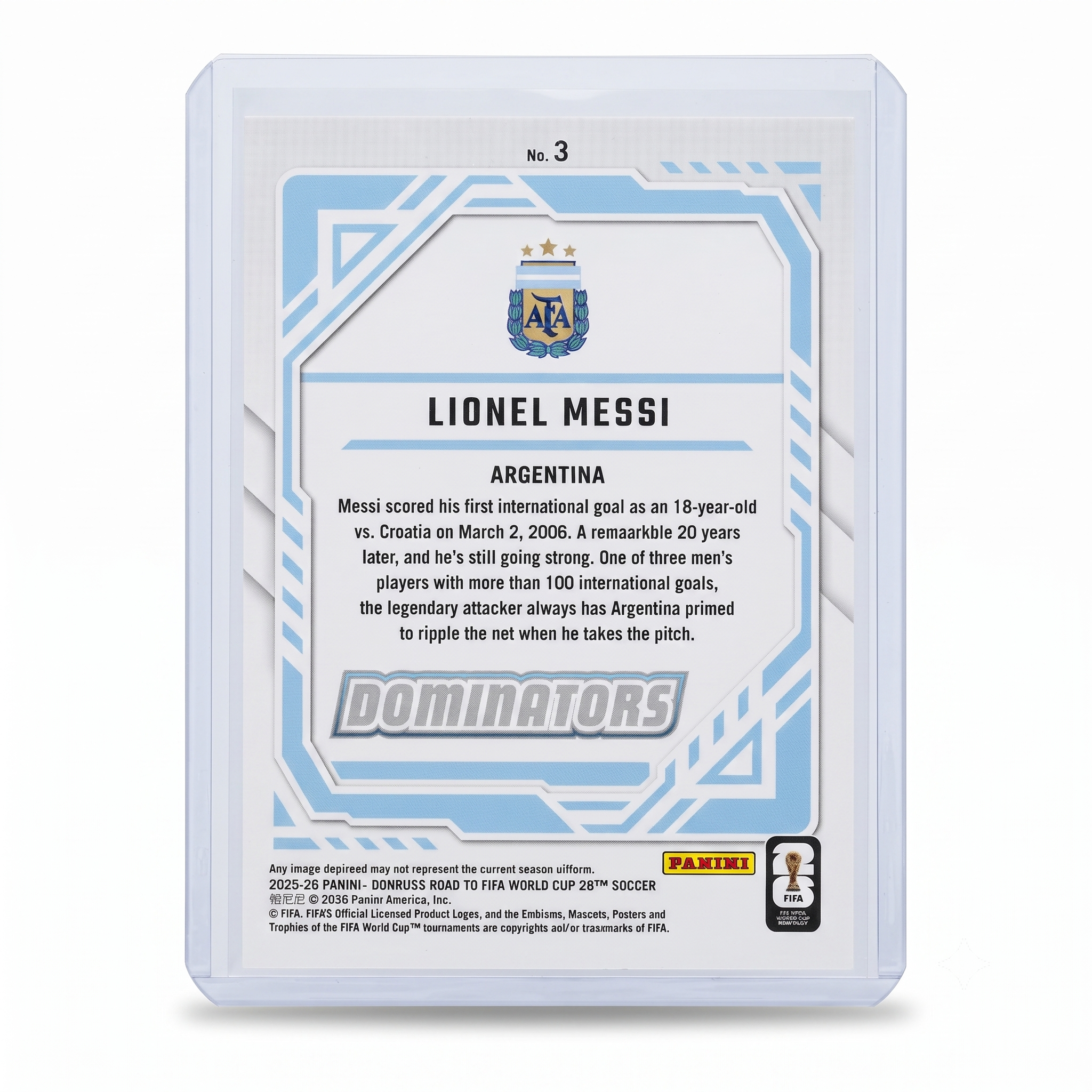 25-26 Donruss RFWC26 Lionel Messi Dominators RED #3