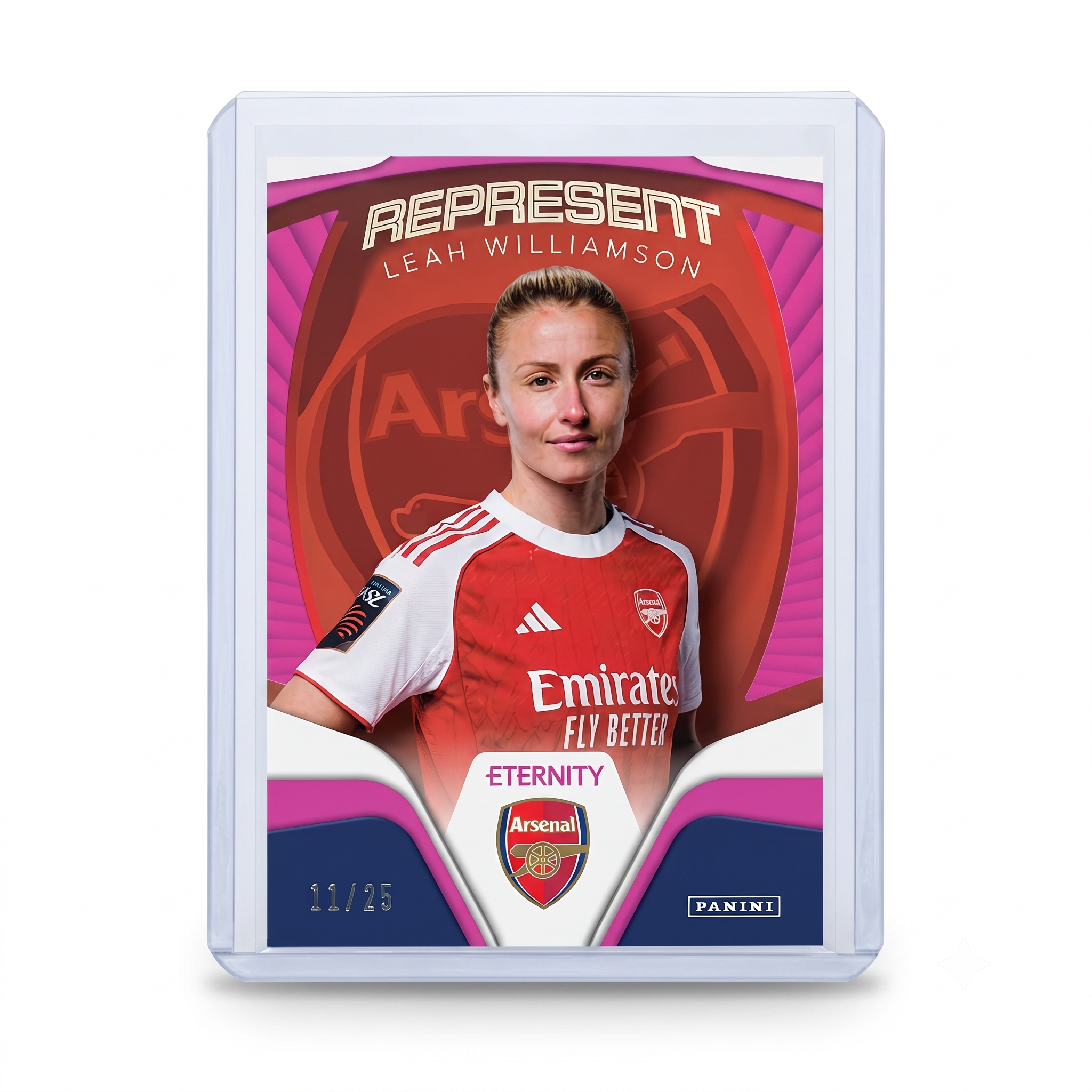 25-26 PANINI ETERNITY BARCLAYS WSL LEAH WILLIAMSON PINK REPRESENT 11/25 #REP-03