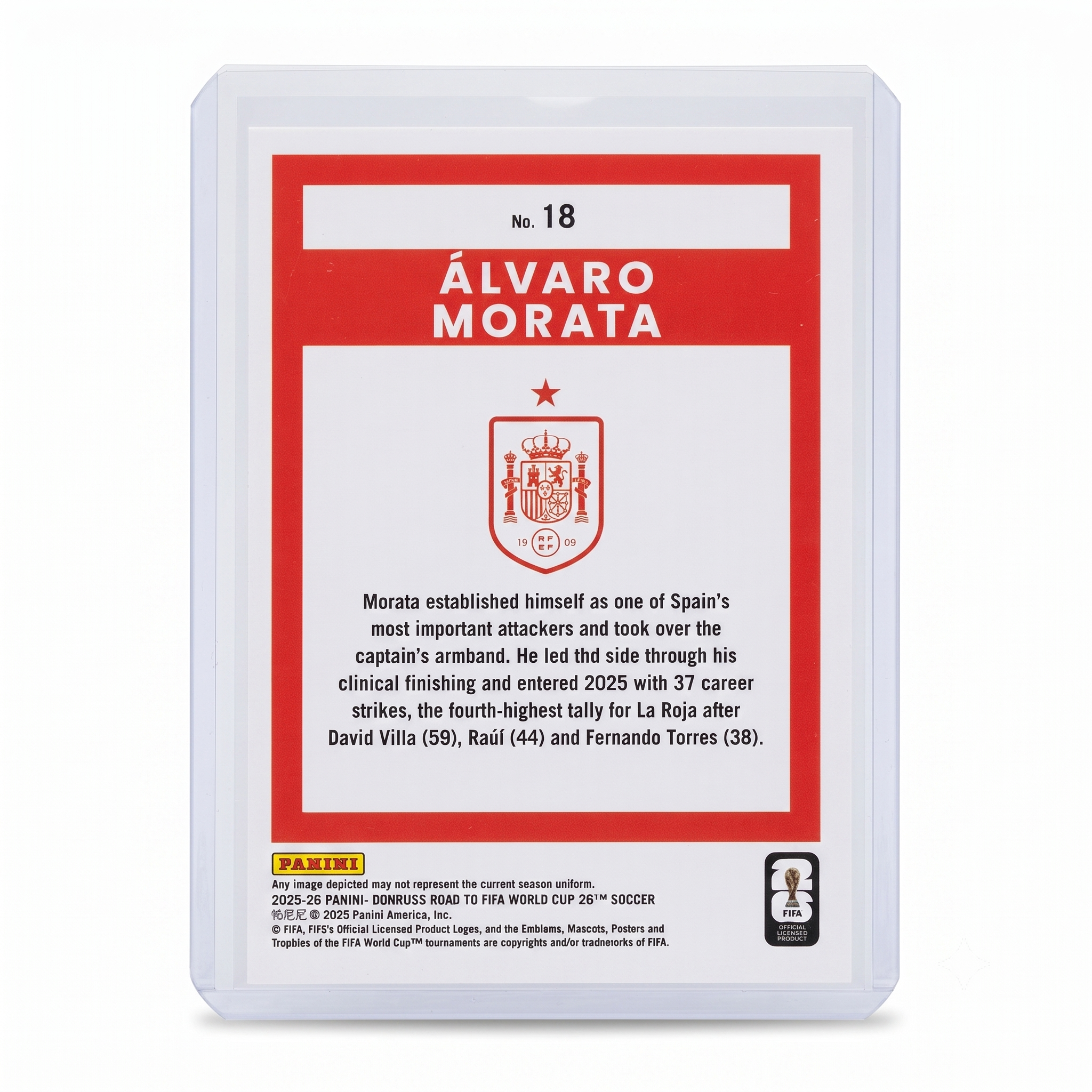 25-26 Panini Donruss RFWC26 Alvaro Morata #18