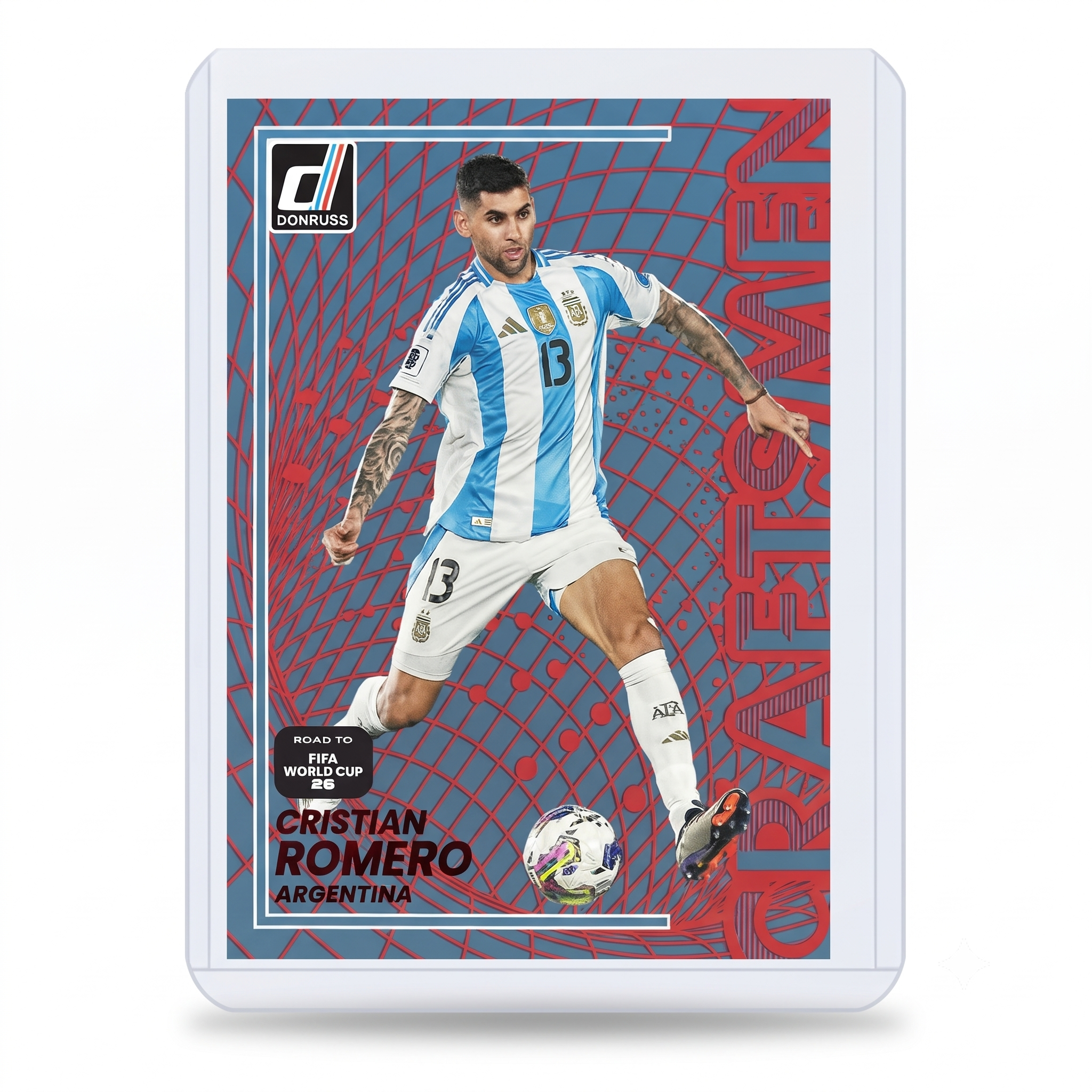 25-26 Panini Donruss RFWC26 Cristian Romero Craftsmen RED #1