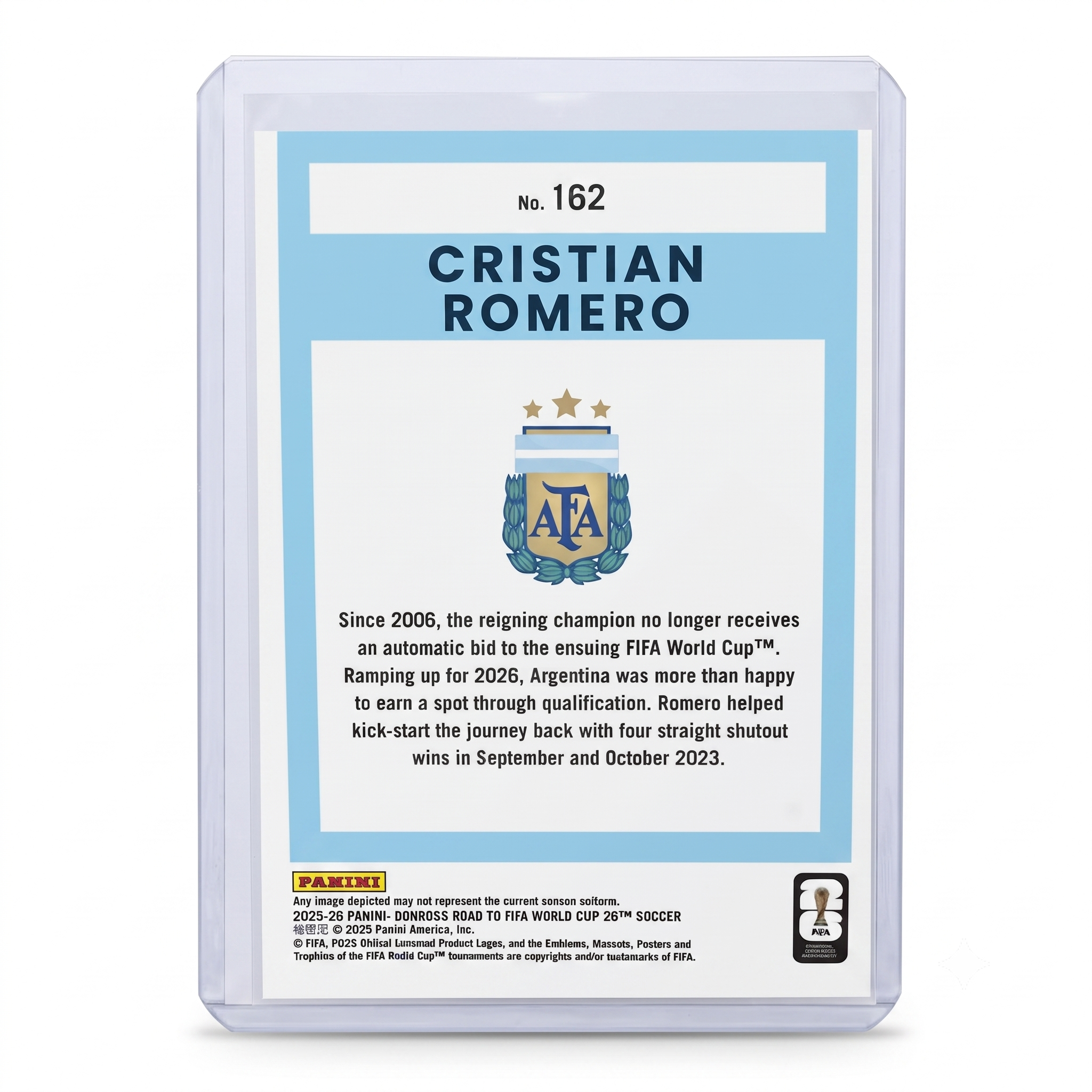 25-26 Panini Donruss RFWC26 Cristian Romero #162