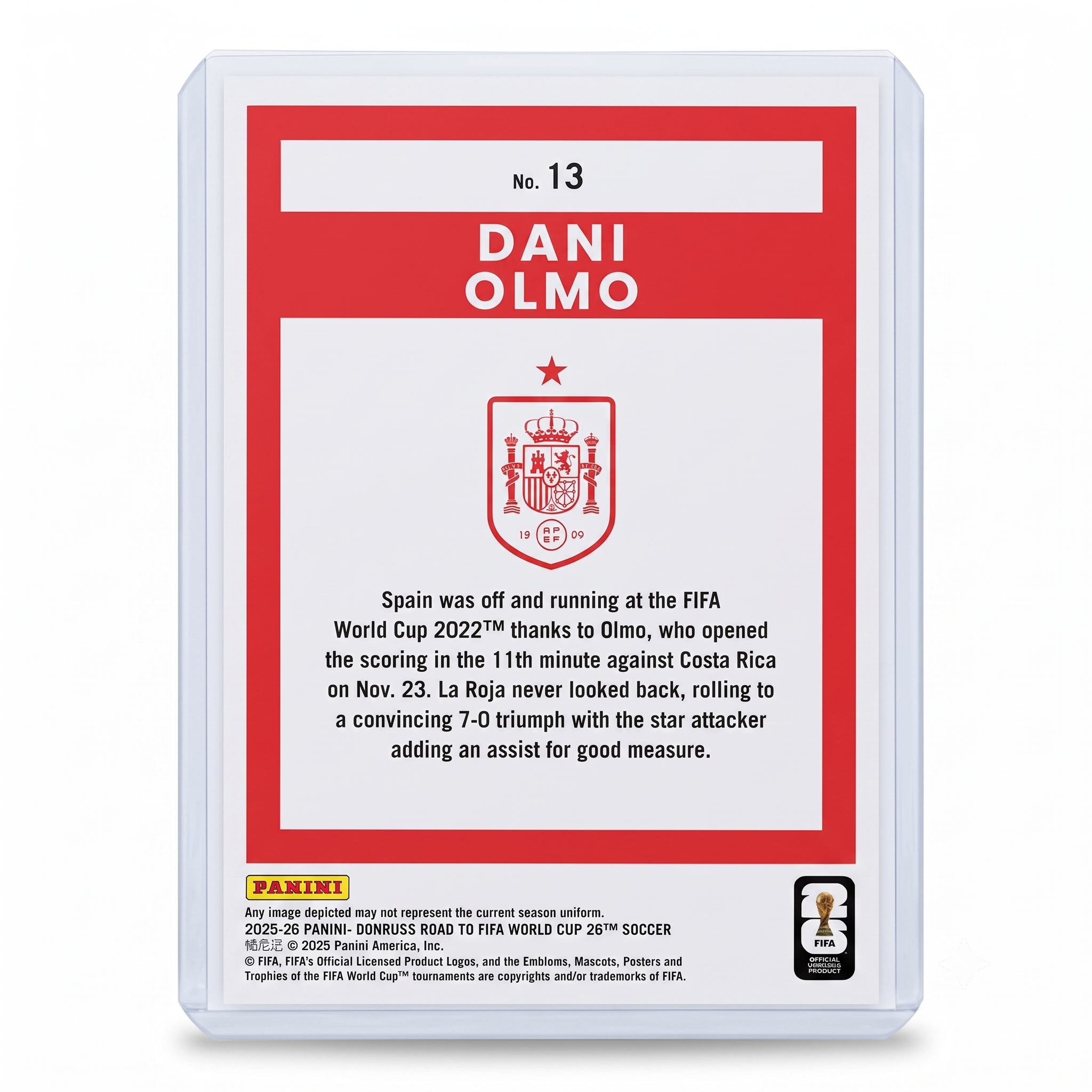 25-26 Panini Donruss RFWC26 Dani Olmo #13