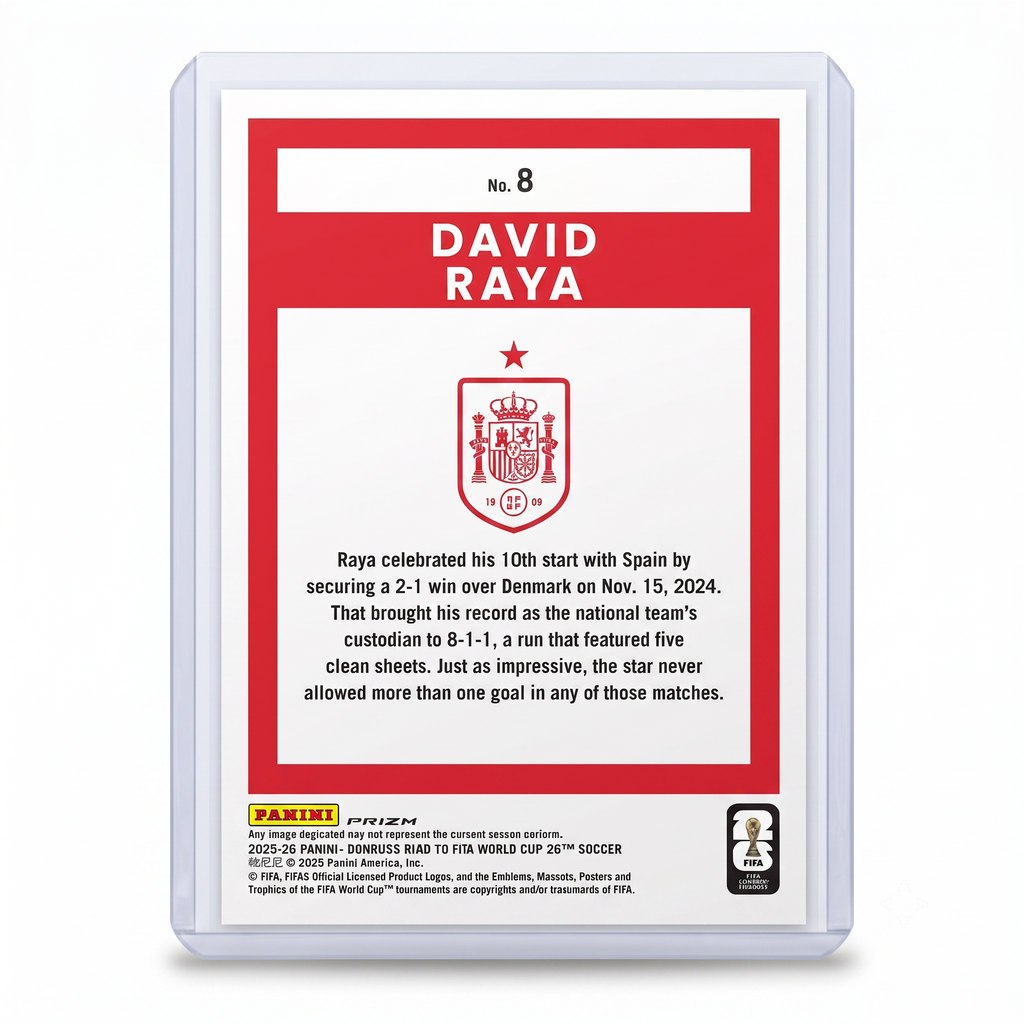 25-26 Panini Donruss RFWC26 David Raya Optic 0 Silver Holo #8
