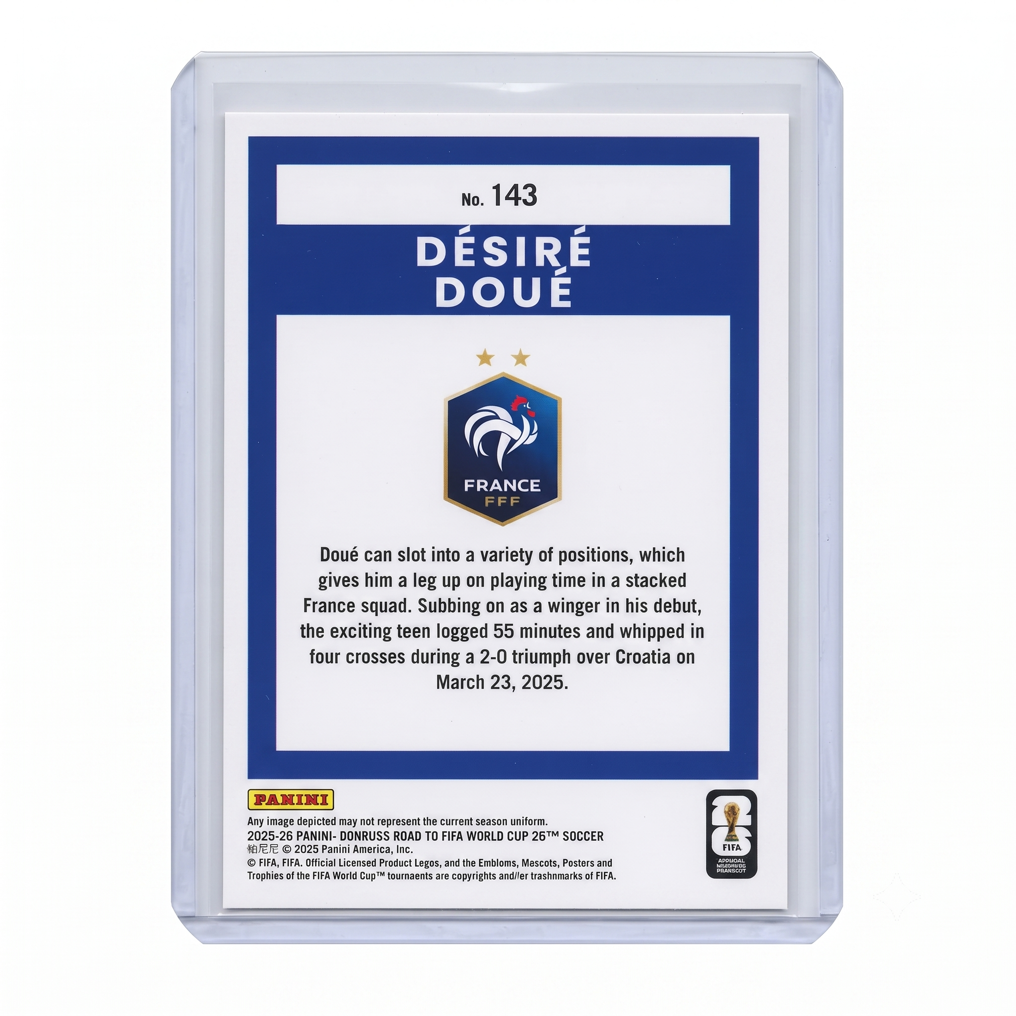 25-26 Panini Donruss RFWC26 Desiré Doué #143