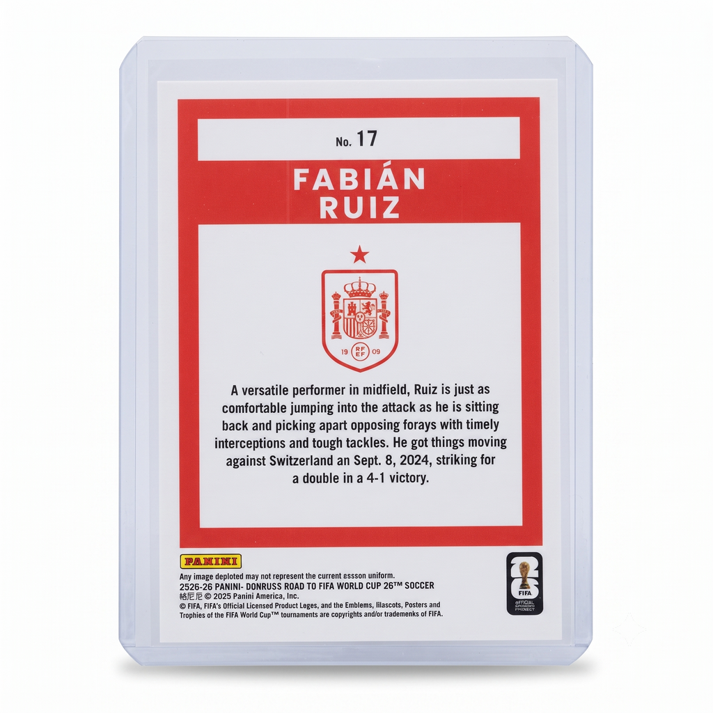 25-26 Panini Donruss RFWC26 Fabian Ruiz #17