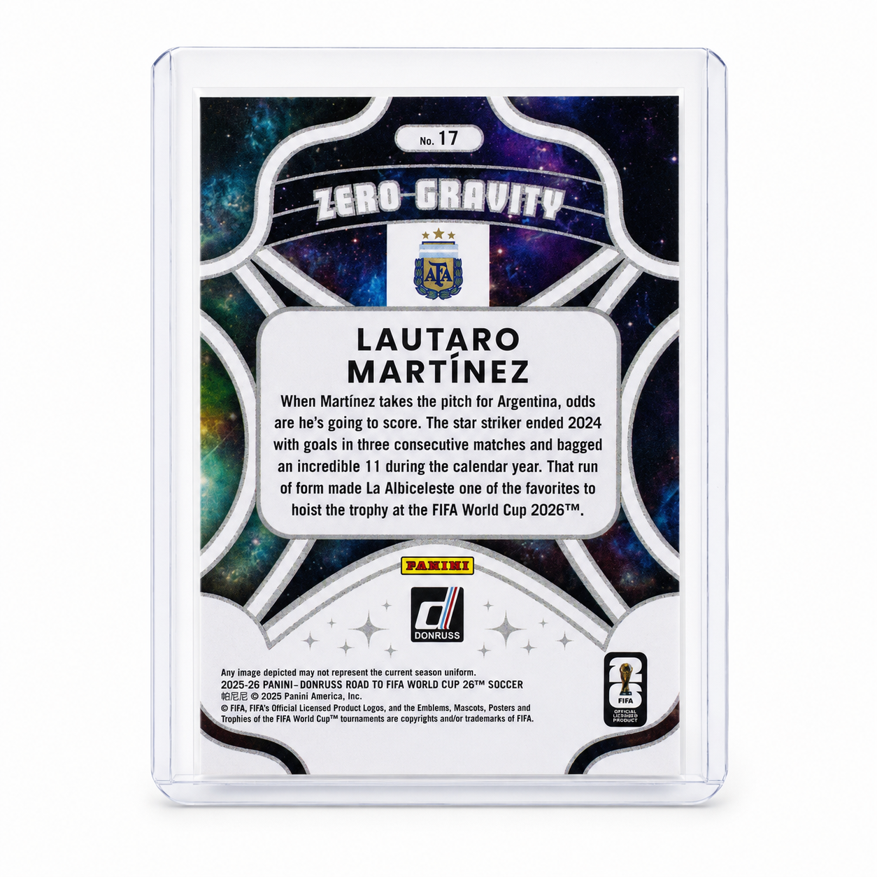 25-26 Panini Donruss RFWC26 Lautaro Martinez Zero Gravity #17