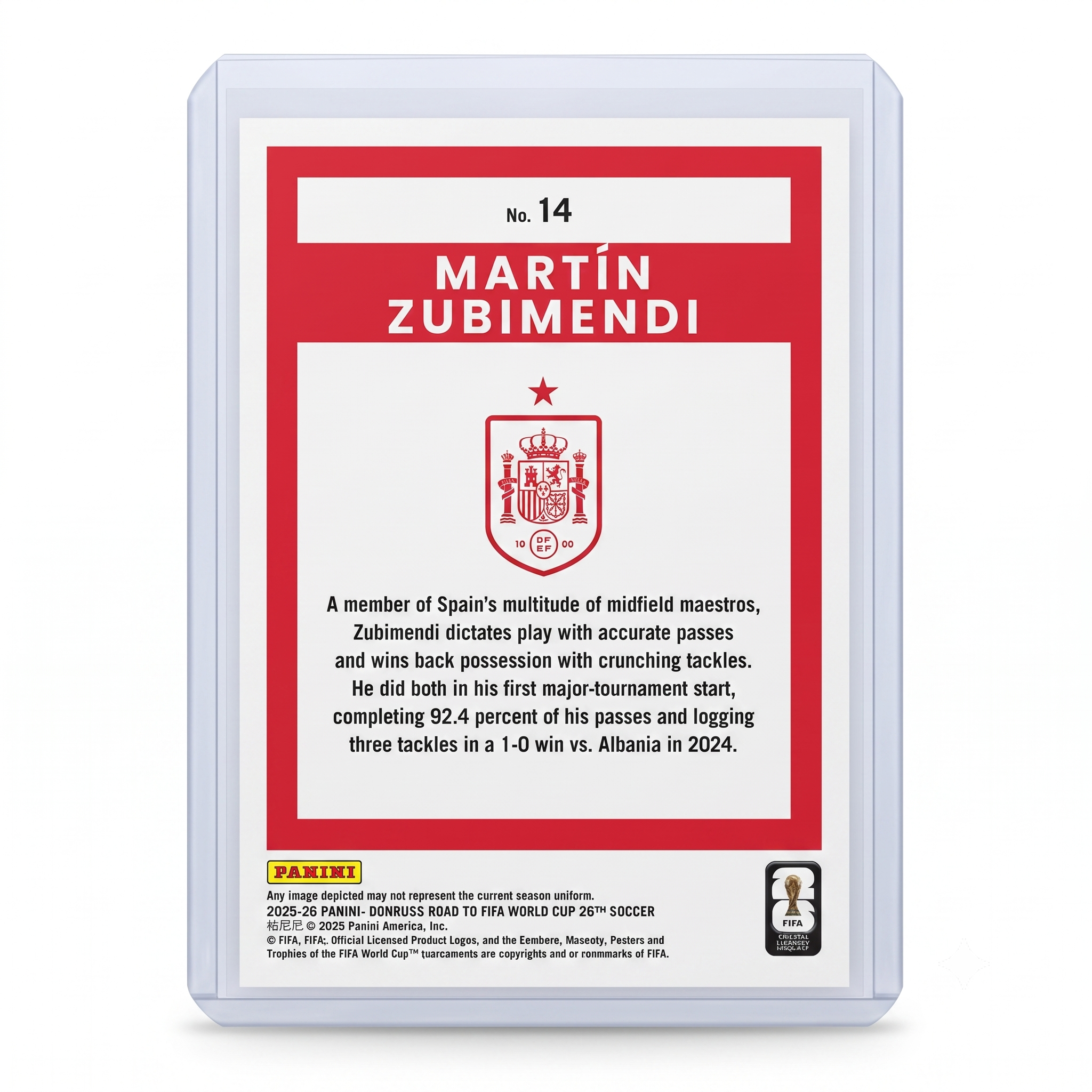 25-26 Panini Donruss RFWC26 Martin Zubimendi Silver Diamond #14