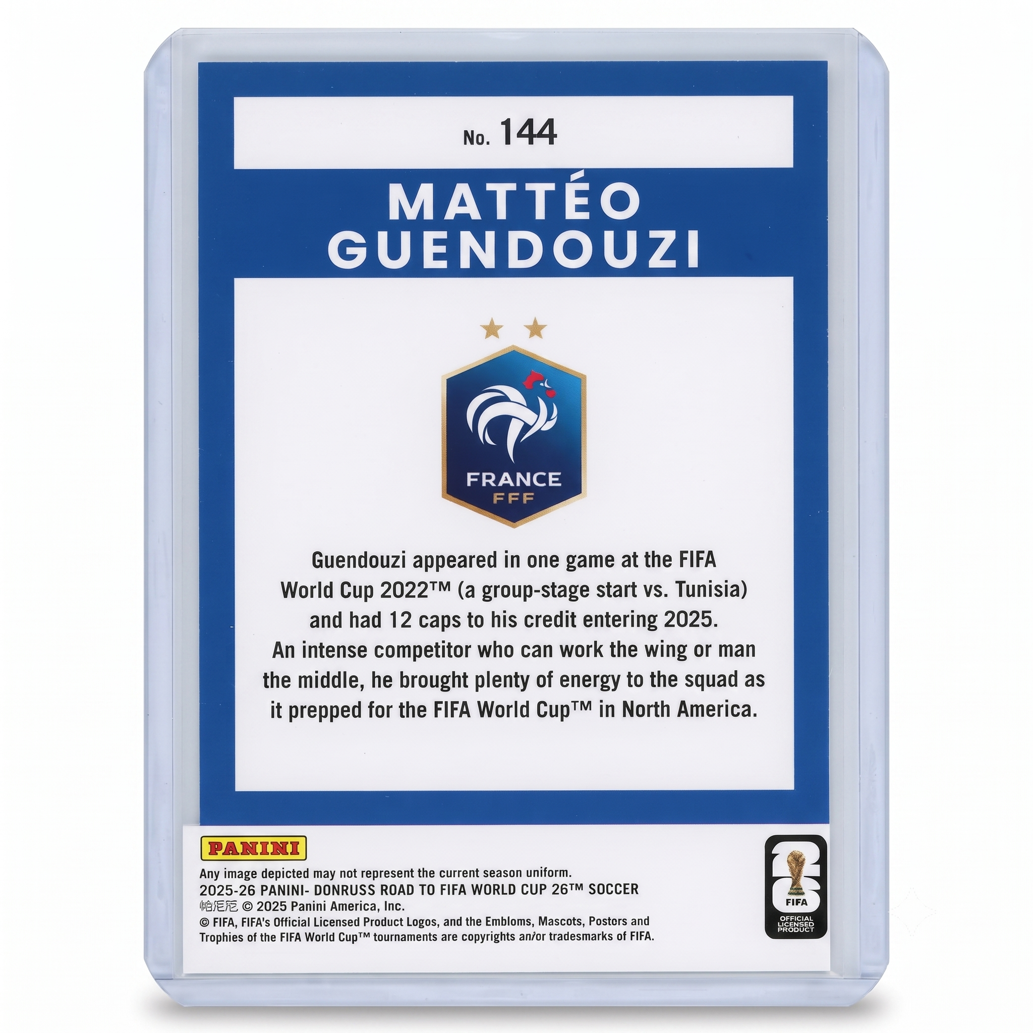 25-26 Panini Donruss RFWC26 Matteo Guendouzi #144