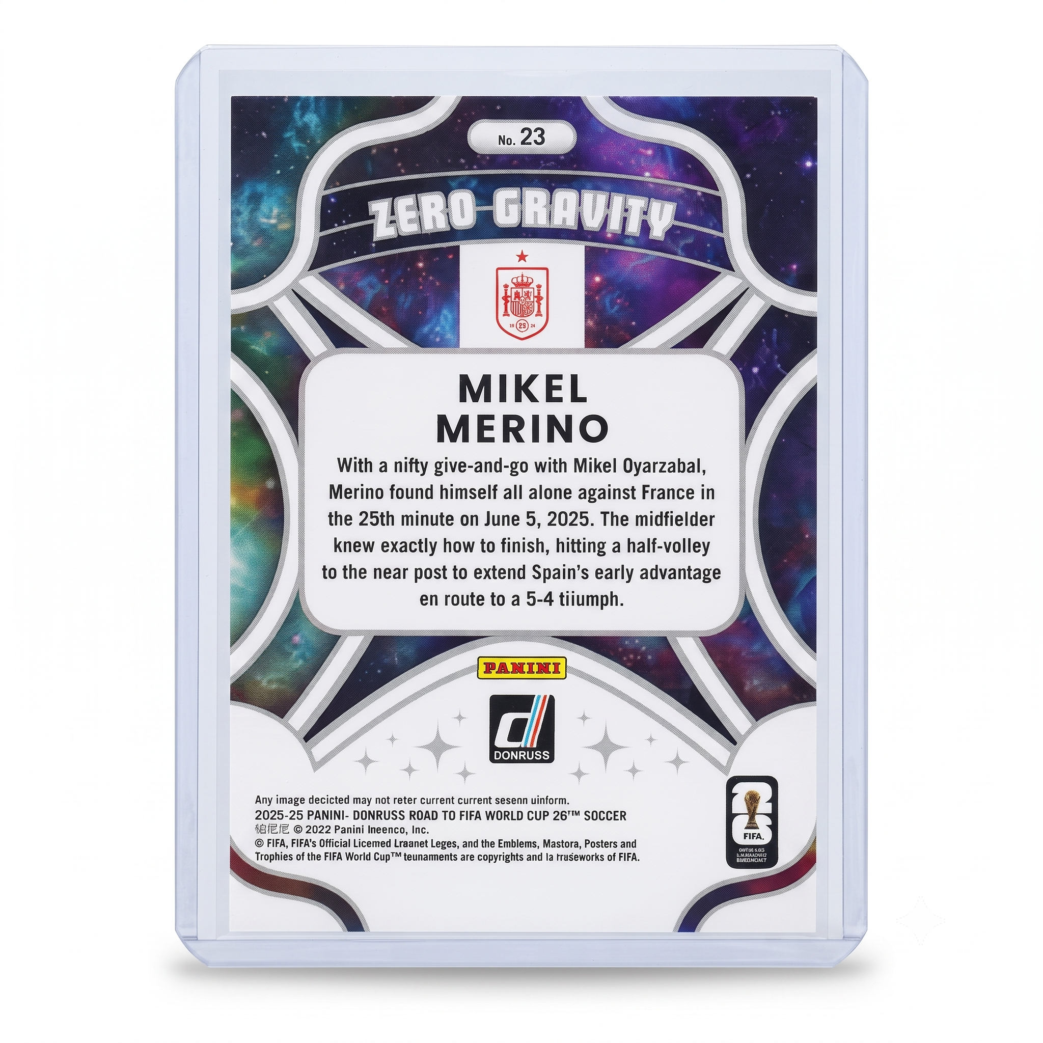 25-26 Panini Donruss RFWC26 Mikel Merino Zero Gravity RED #23