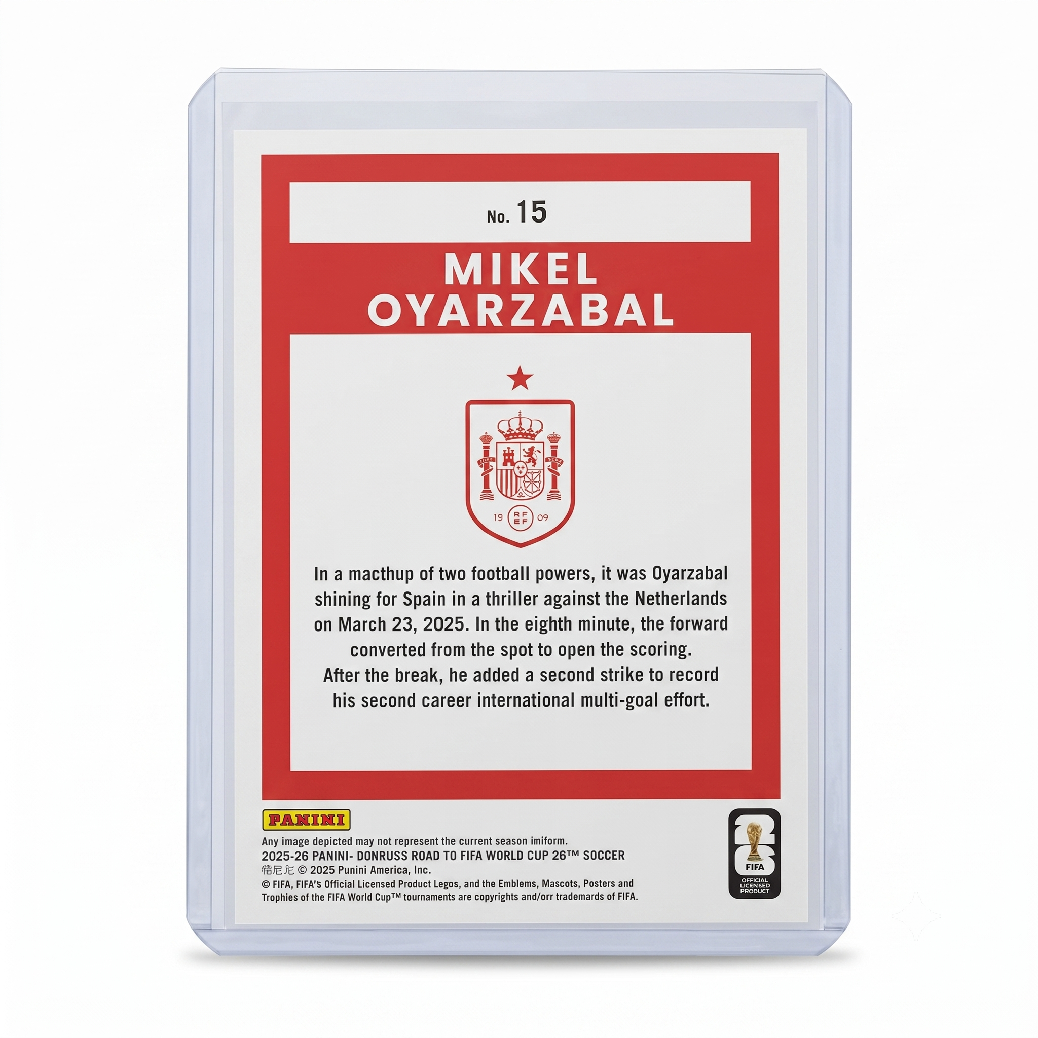 25-26 Panini Donruss RFWC26 Mikel Oyarzabal #15