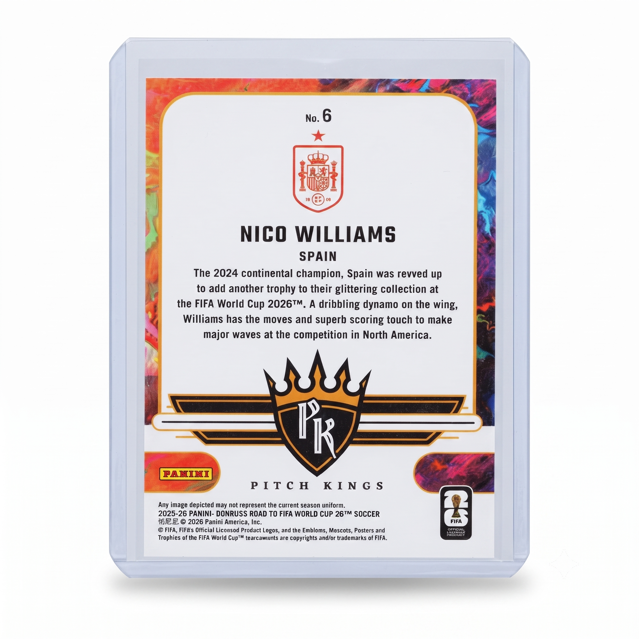 25-26 Panini Donruss RFWC26 Nico Williams Pítch Kings #6