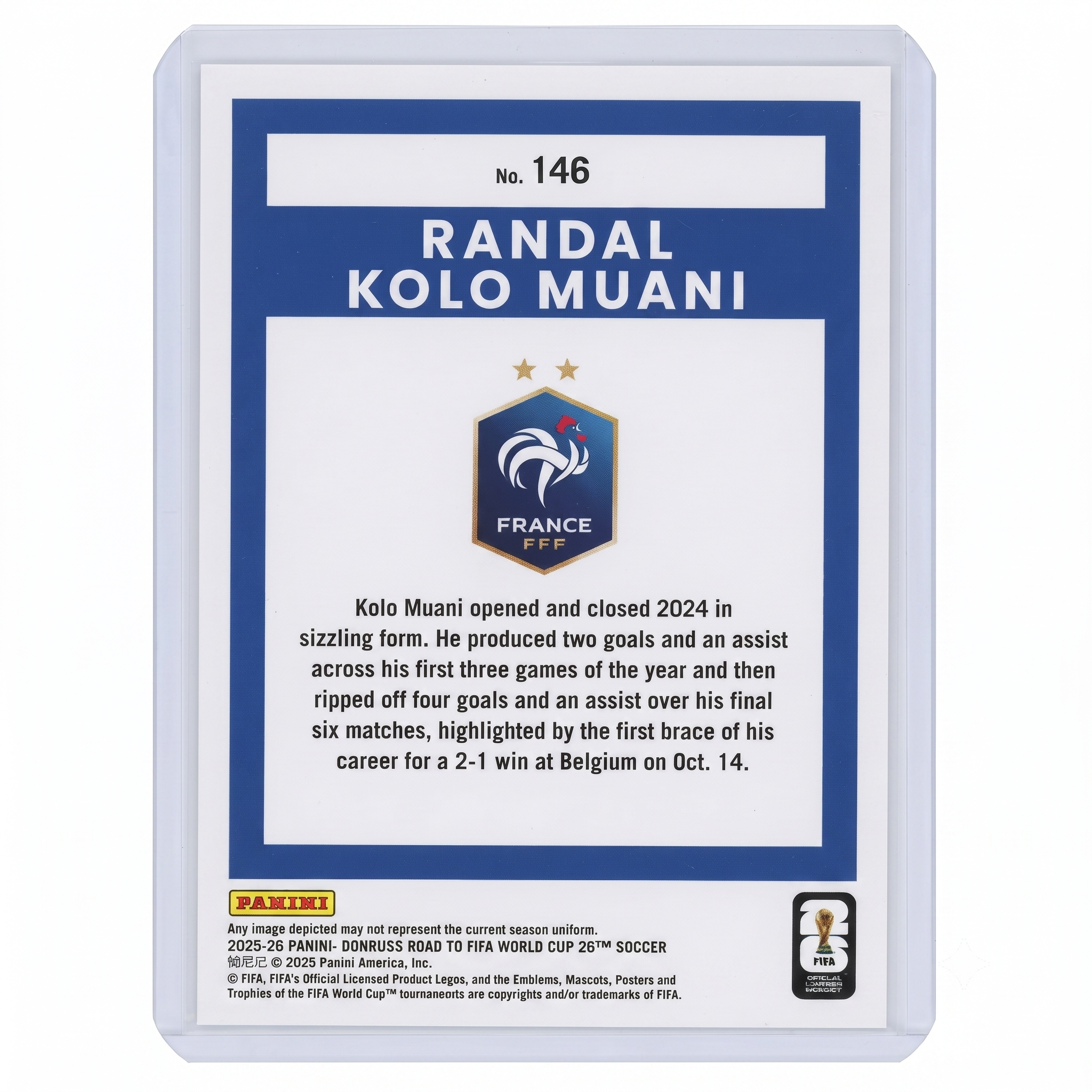 25-26 Panini Donruss RFWC26 Randal Kolo Muani #146