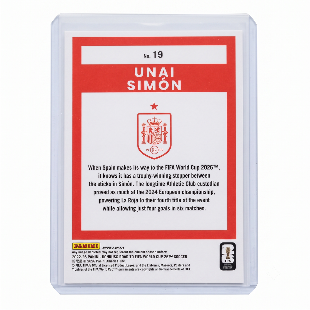 25-26 Panini Donruss RFWC26 Unai Simon Optic 0 Silver Holo #19