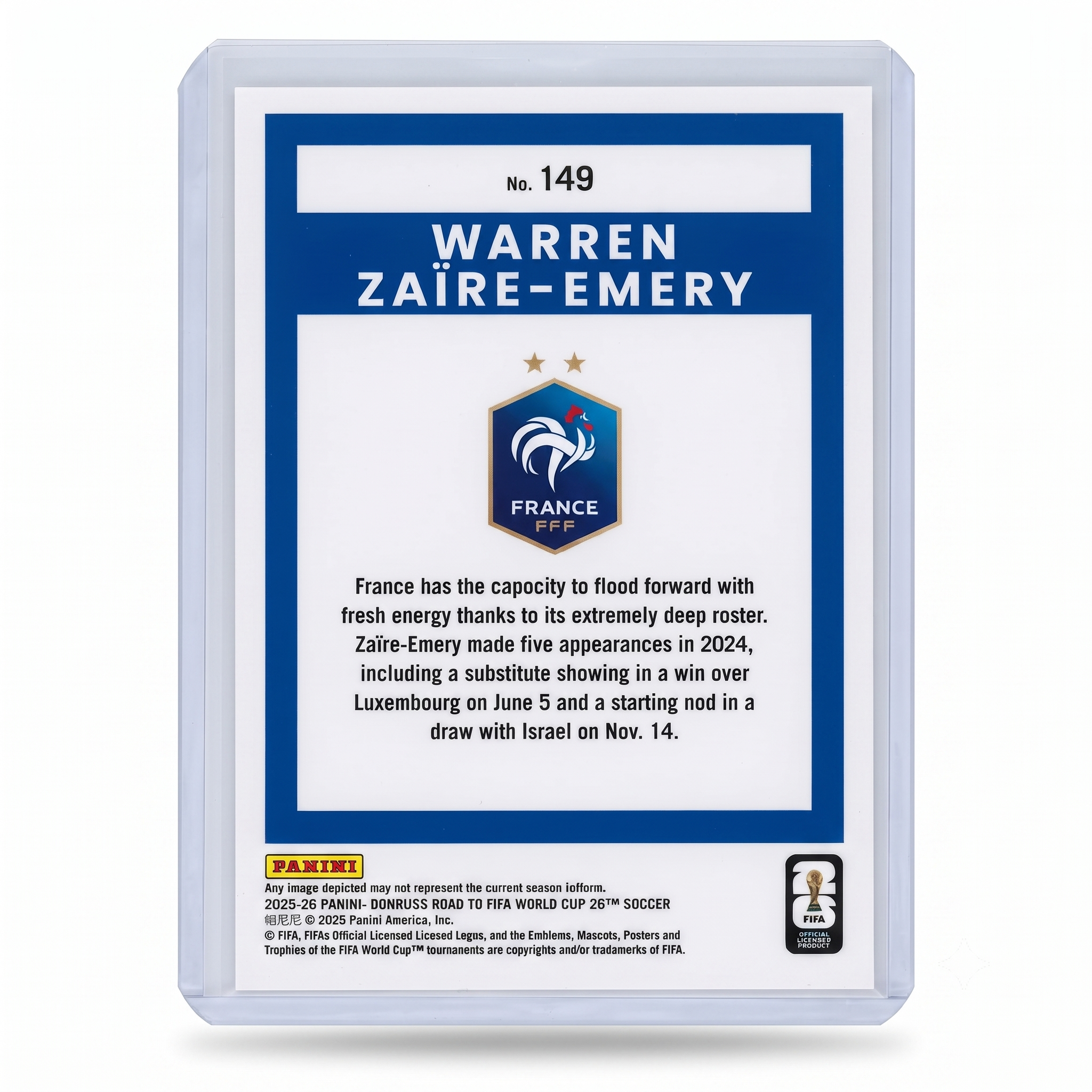 25-26 Panini Donruss RFWC26 Warren Zaire-Emery Optic 0 #149