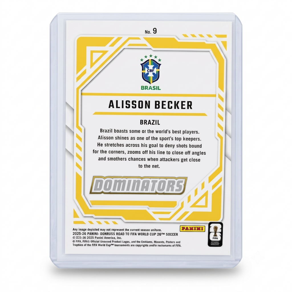 25-26 Panini Donruss RFWC Alisson Becker Dominators #9