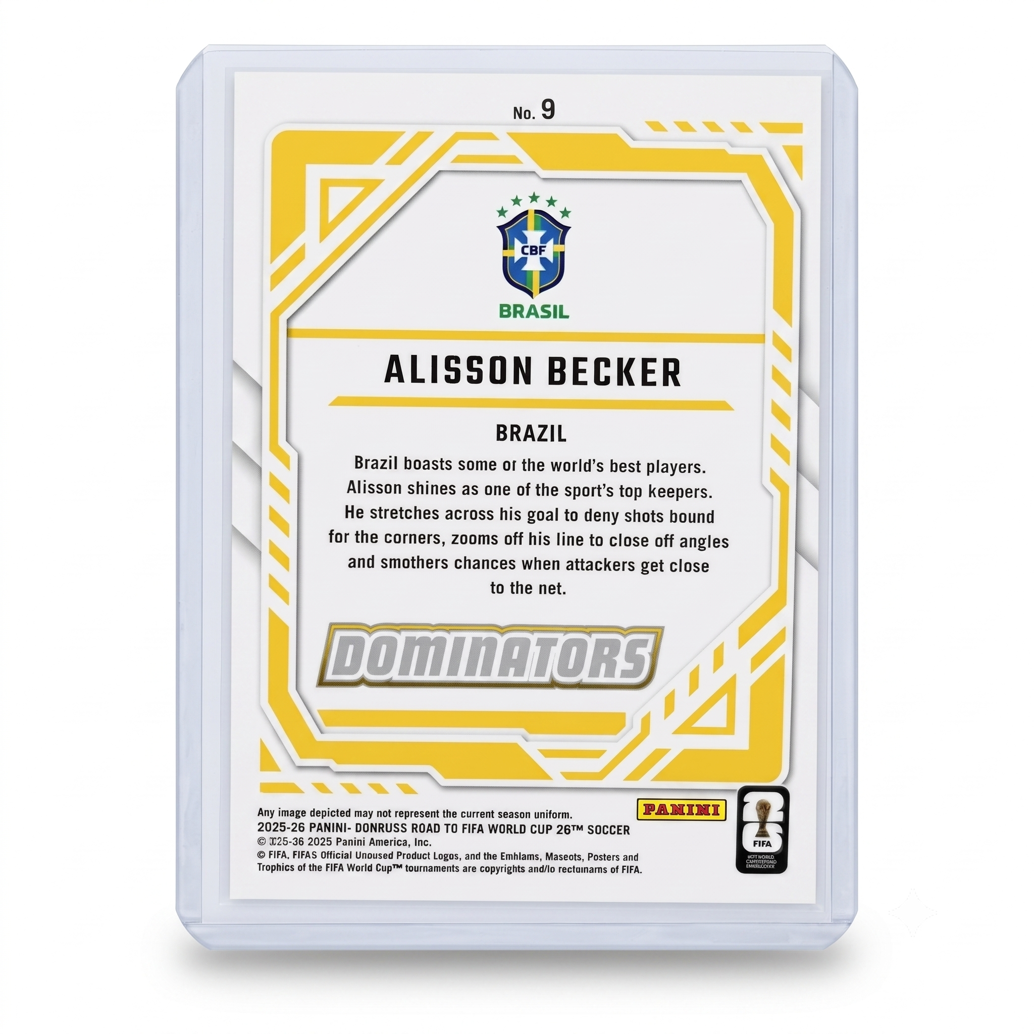 25-26 Panini Donruss RFWC Alisson Becker Dominators #9