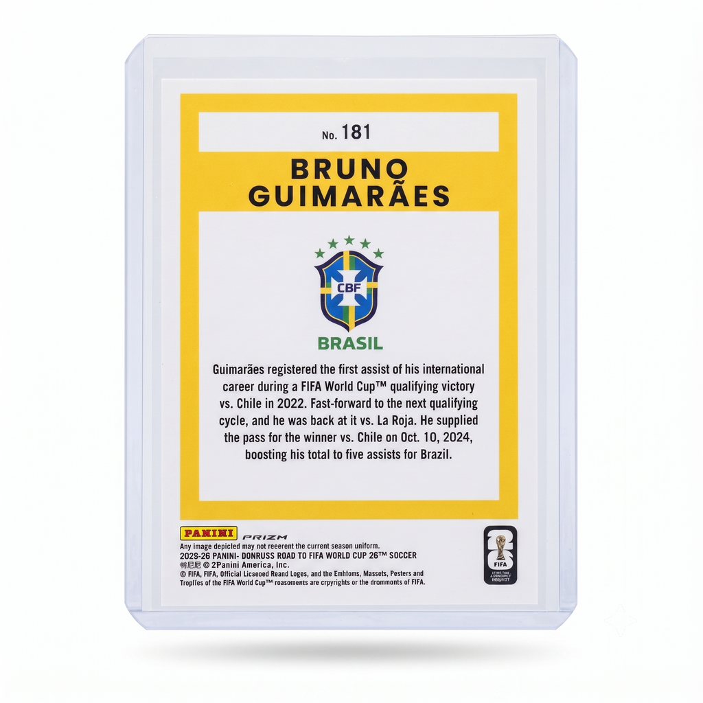 25-26 Panini Donruss RFWC Bruno Guimaraes Optic 0 #181