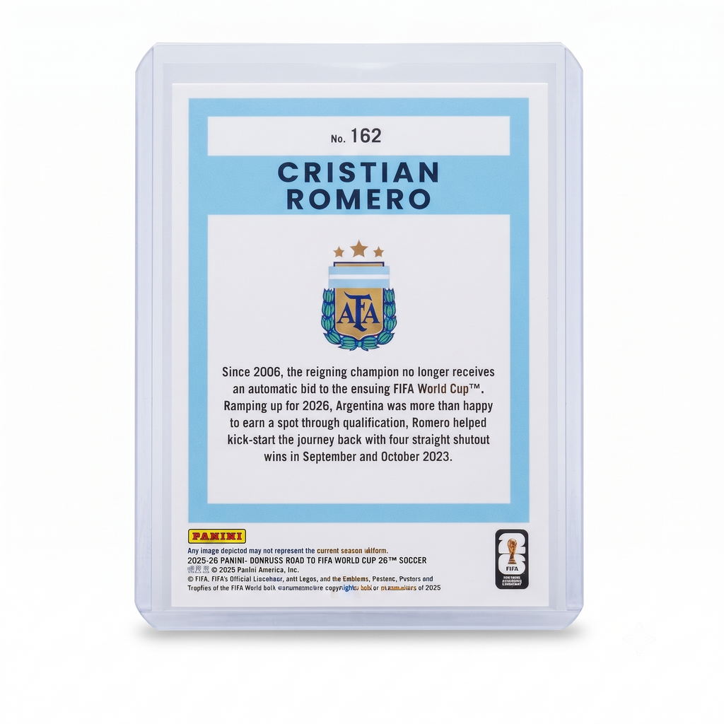 25-26 Panini Donruss RFWC Cristian Romero Silver Lazer #162