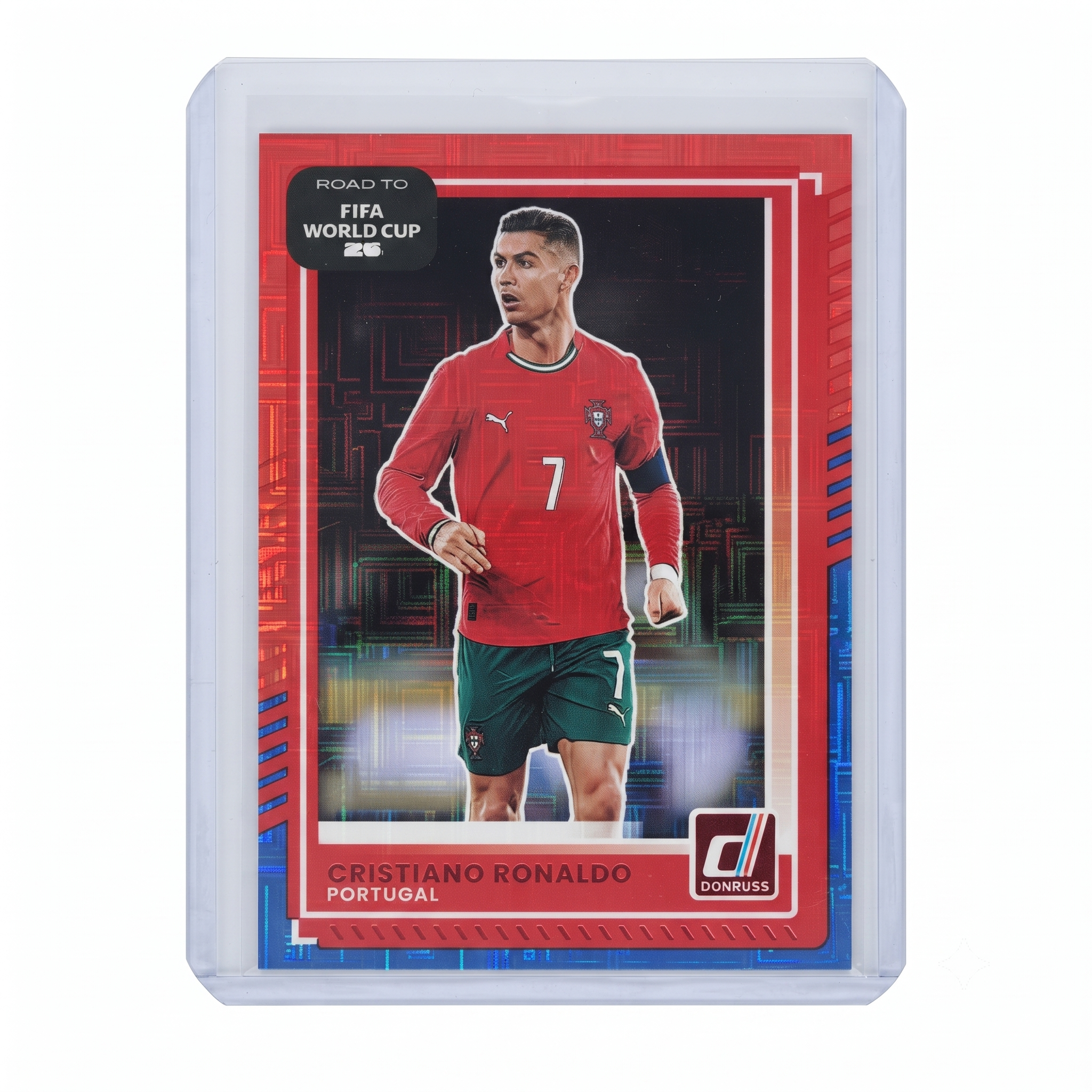 25-26 Panini Donruss RFWC Cristiano Ronaldo Red & Blue Mojo #91 SP