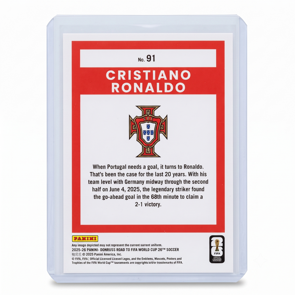 25-26 Panini Donruss RFWC Cristiano Ronaldo Silver Mojo #91