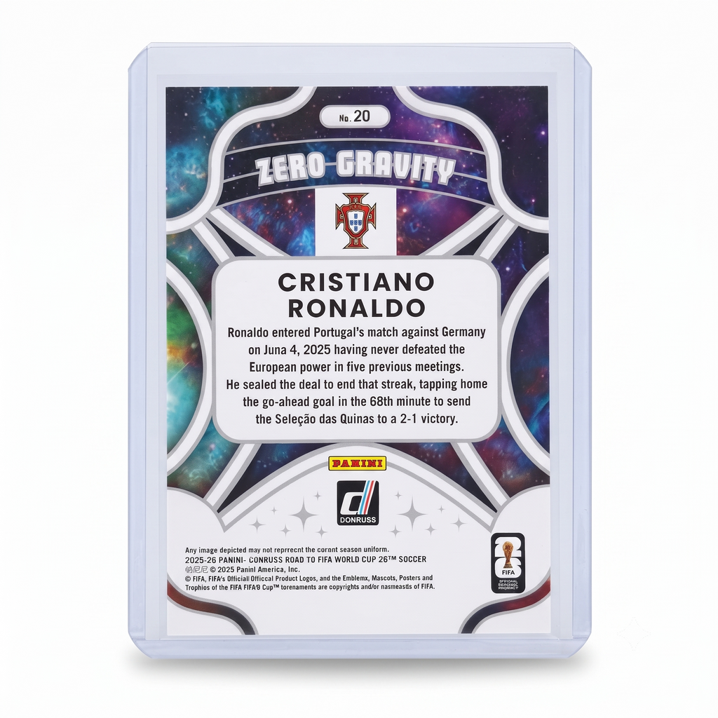 25-26 Panini Donruss RFWC Cristiano Ronaldo Zero Gravity Red #20