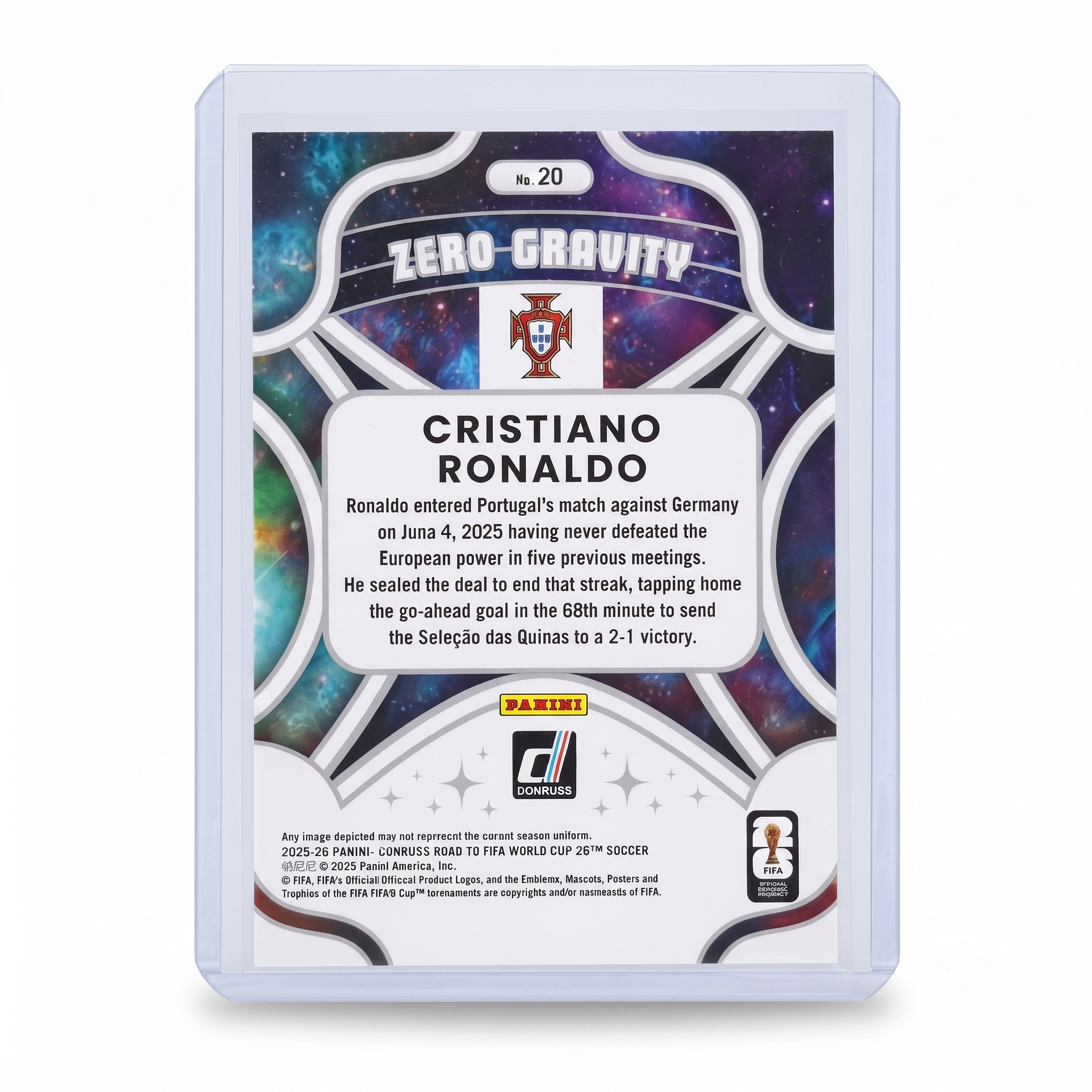 25-26 Panini Donruss RFWC Cristiano Ronaldo Zero Gravity Red #20