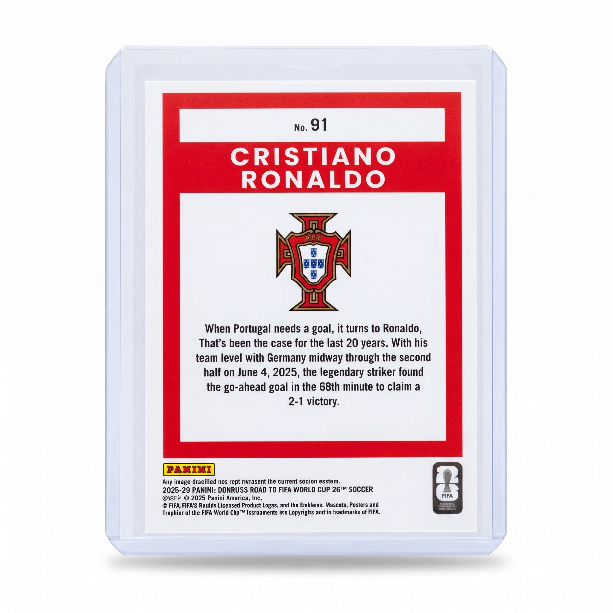 25-26 Panini Donruss RFWC Cristiano Ronaldo #91