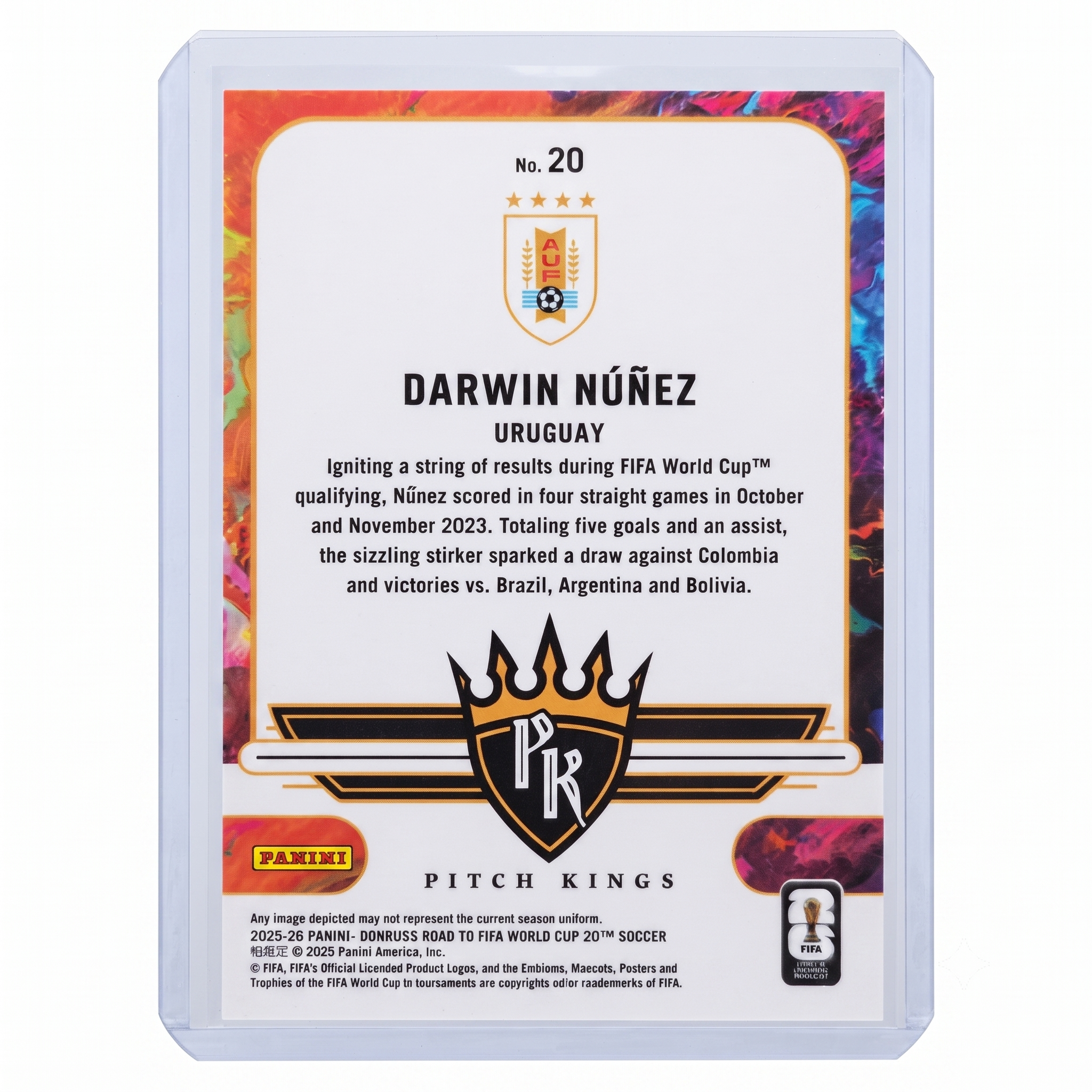 25-26 Panini Donruss RFWC Darwin Nuñez Pitch Kings #20