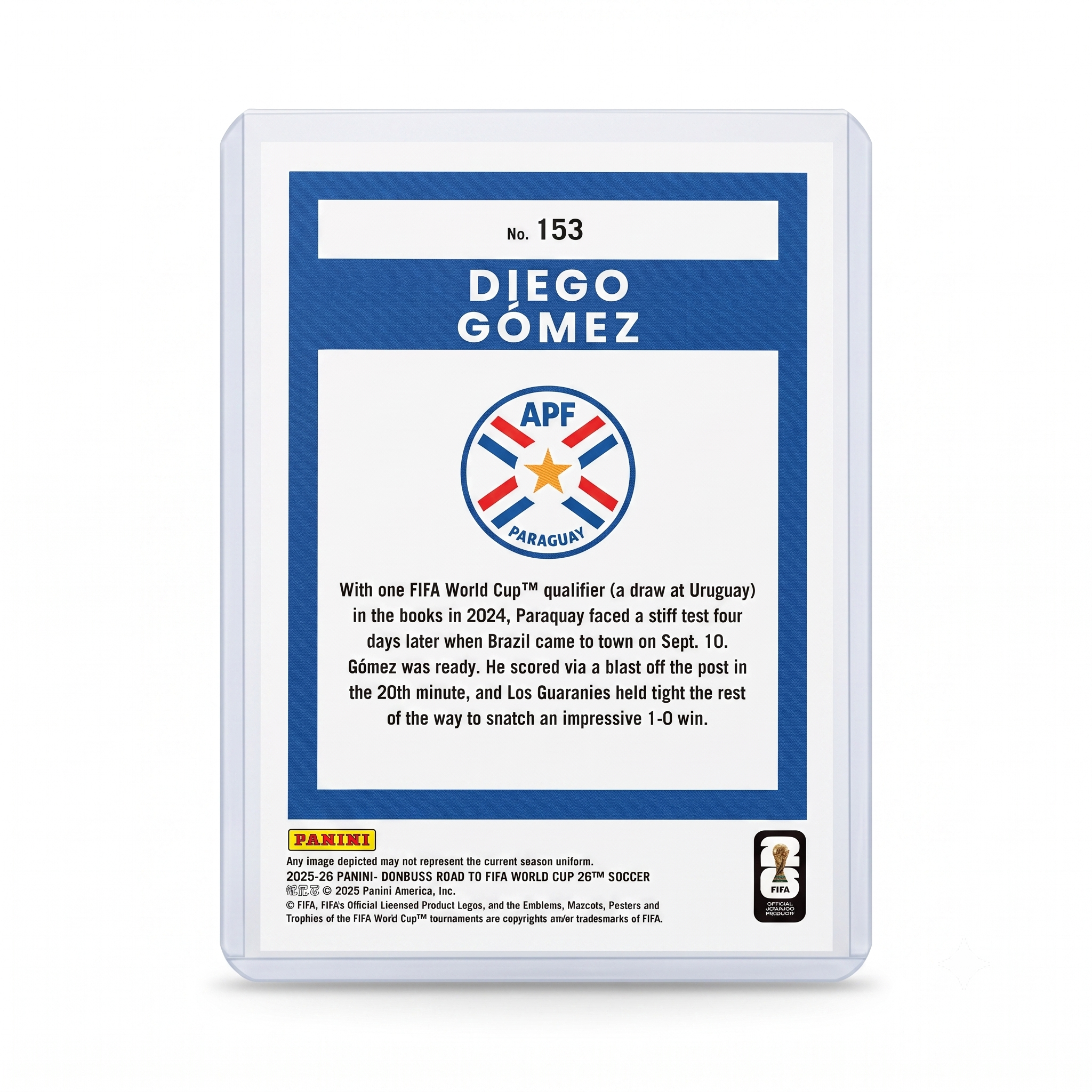 25-26 Panini Donruss RFWC Diego Gomez Red & Blue Maze #153