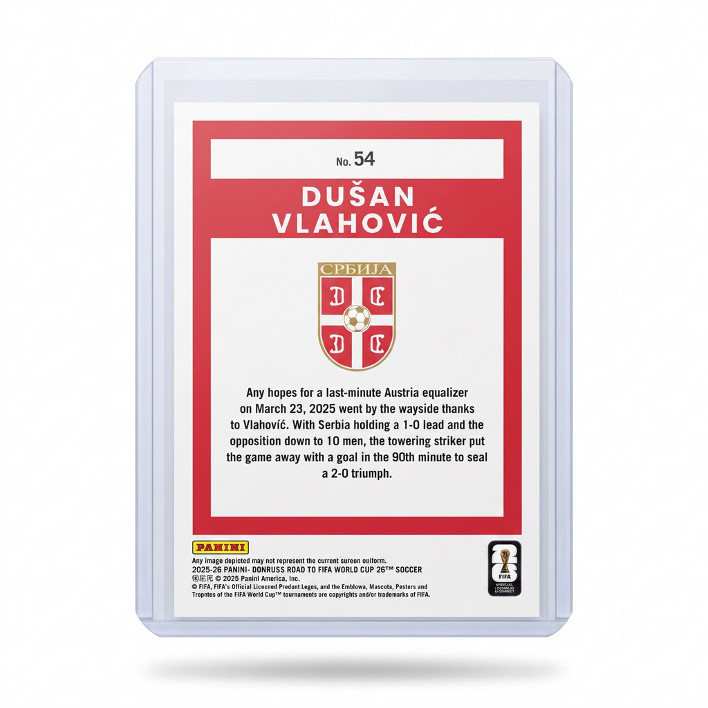 25-26 Panini Donruss RFWC Dusan Vlahovic Green & Blue Maze 195/270 #54