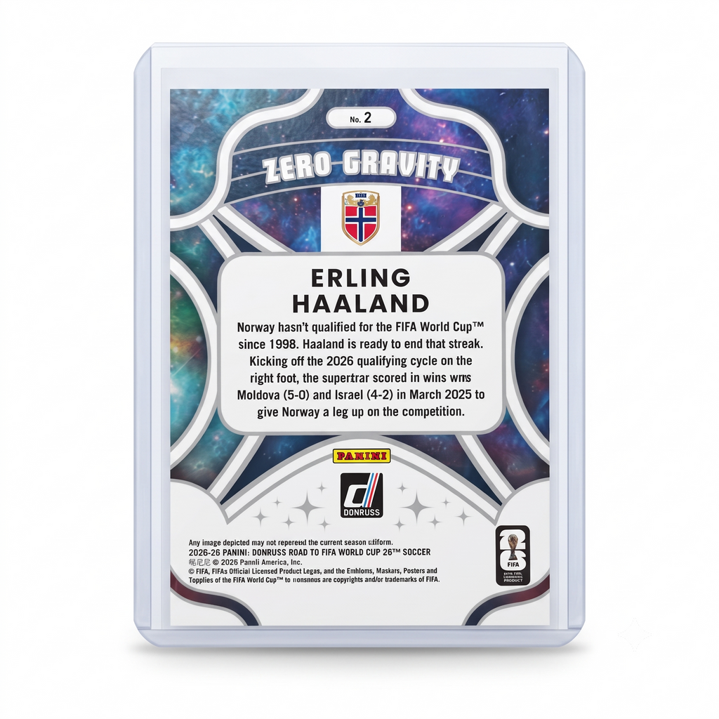 25-26 Panini Donruss RFWC Erling Haaland Zero Gravity Red #2