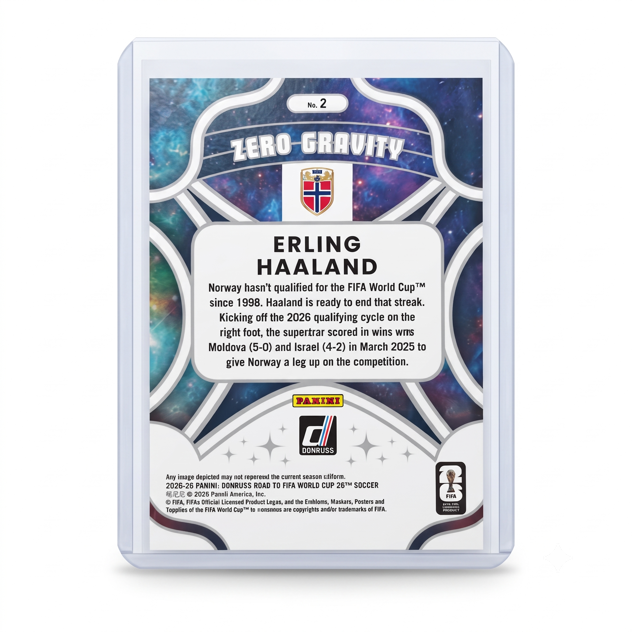 25-26 Panini Donruss RFWC Erling Haaland Zero Gravity Red #2