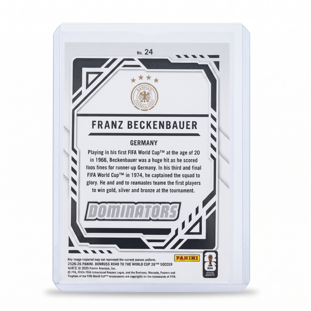 25-26 Panini Donruss RFWC Franz Beckenbauer Dominators Red #24