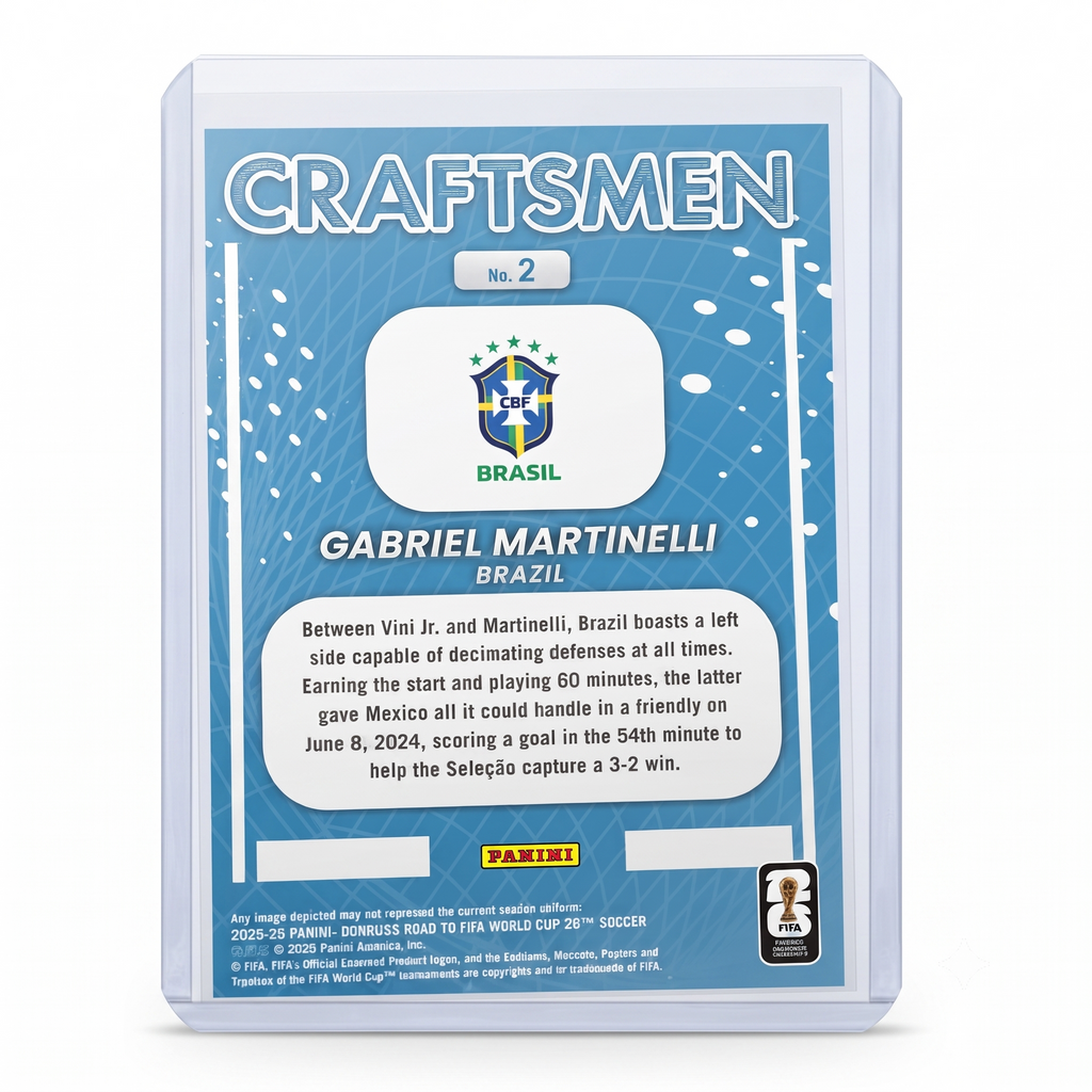 25-26 Panini Donruss RFWC Gabriel Martinelli Craftsmen #2