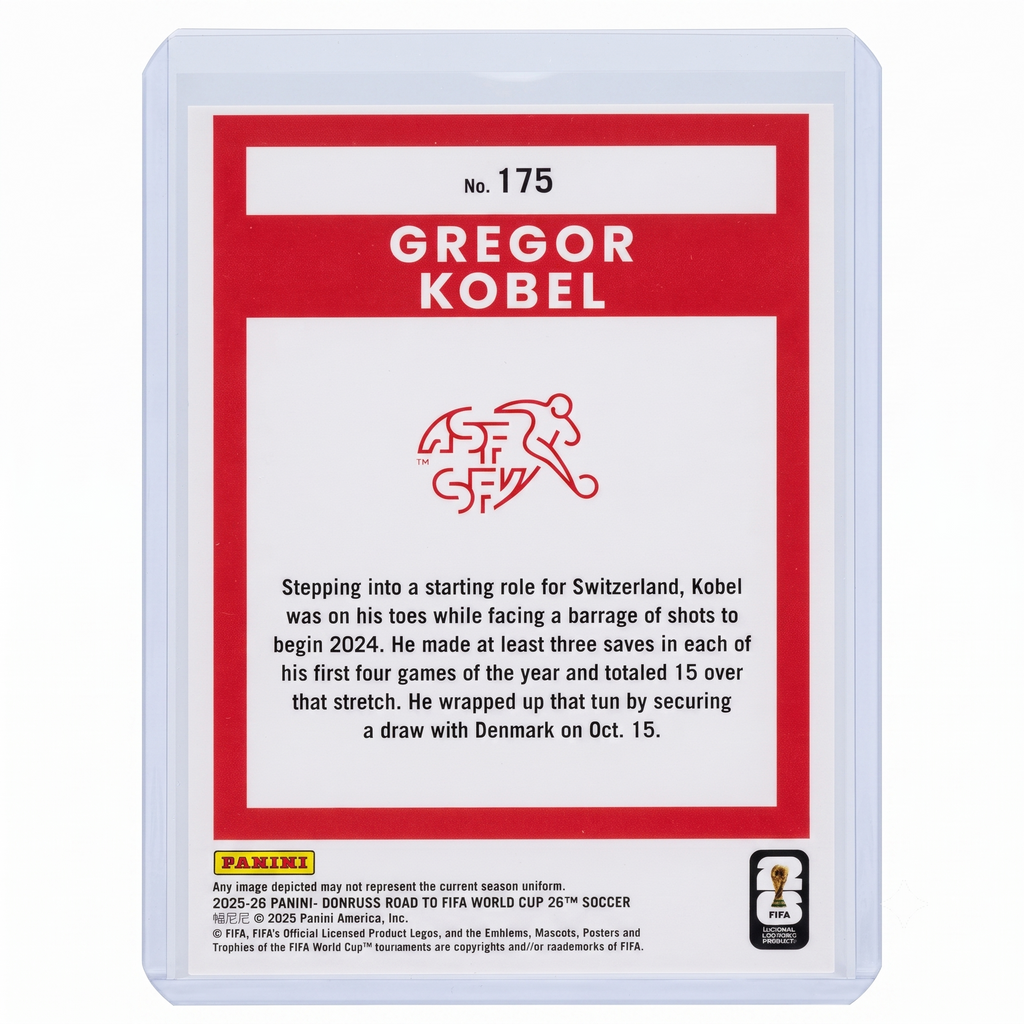 25-26 Panini Donruss RFWC Gregor Kobel Green & Blue Maze 188/270 #175