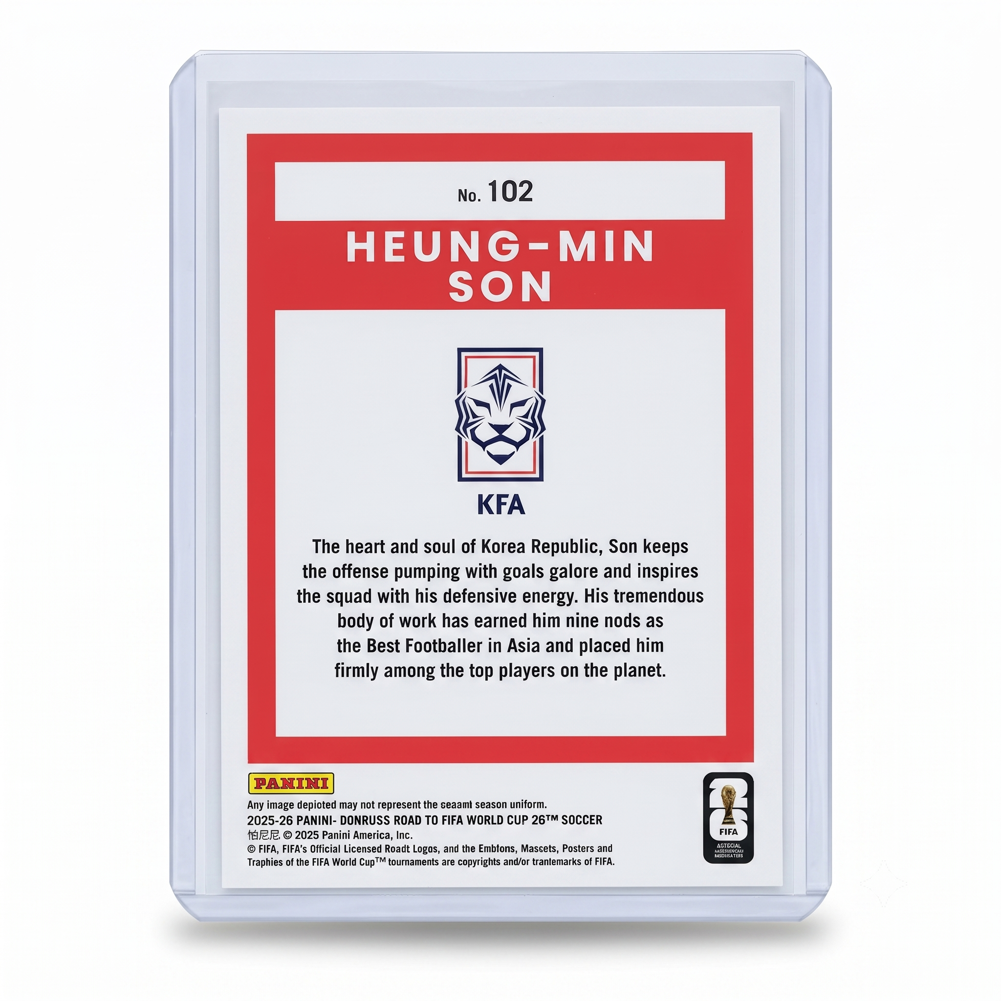 25-26 Panini Donruss RFWC Heung-Min Son Silver Diamond #102