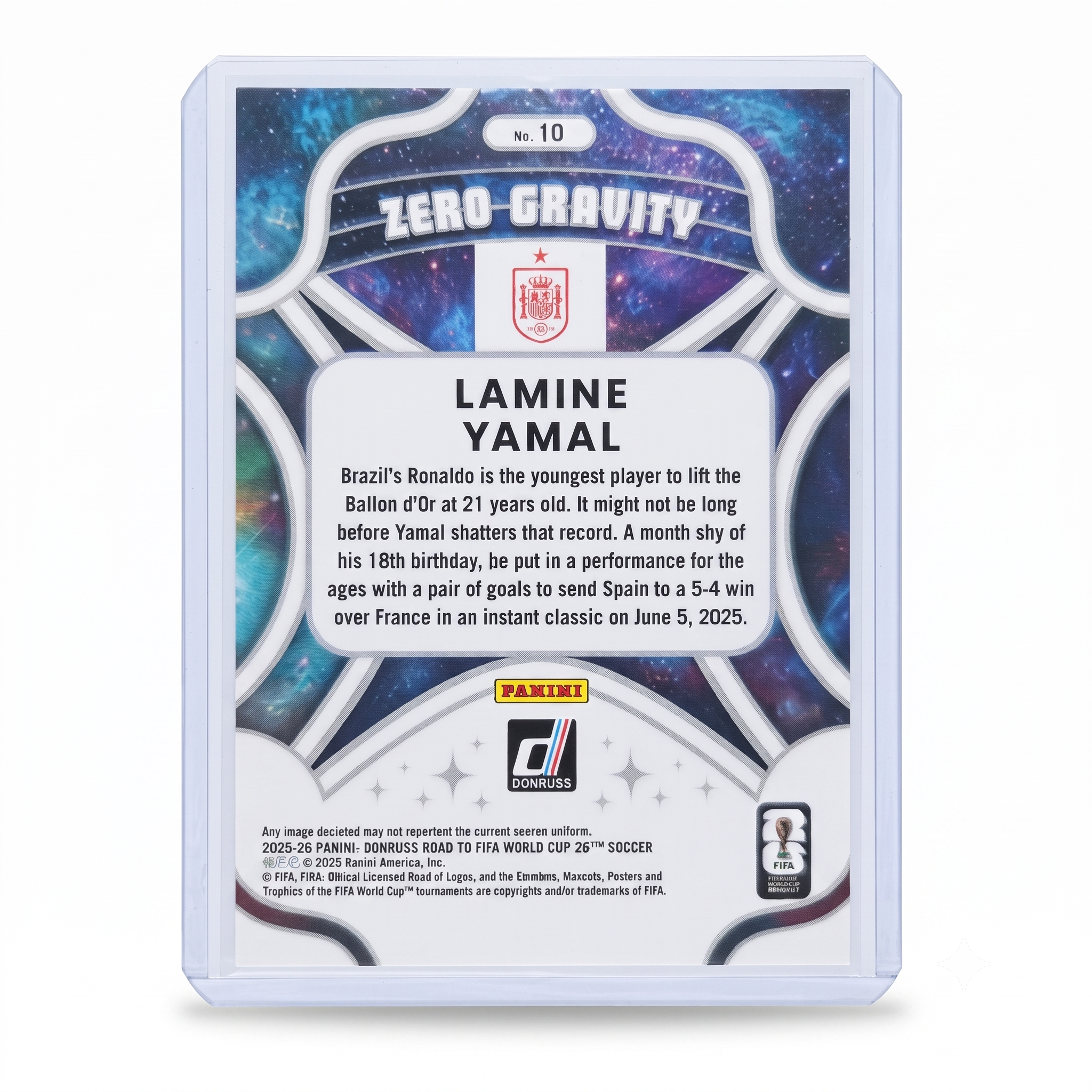 25-26 Panini Donruss RFWC Lamine Yamal Zero Gravity Red #10