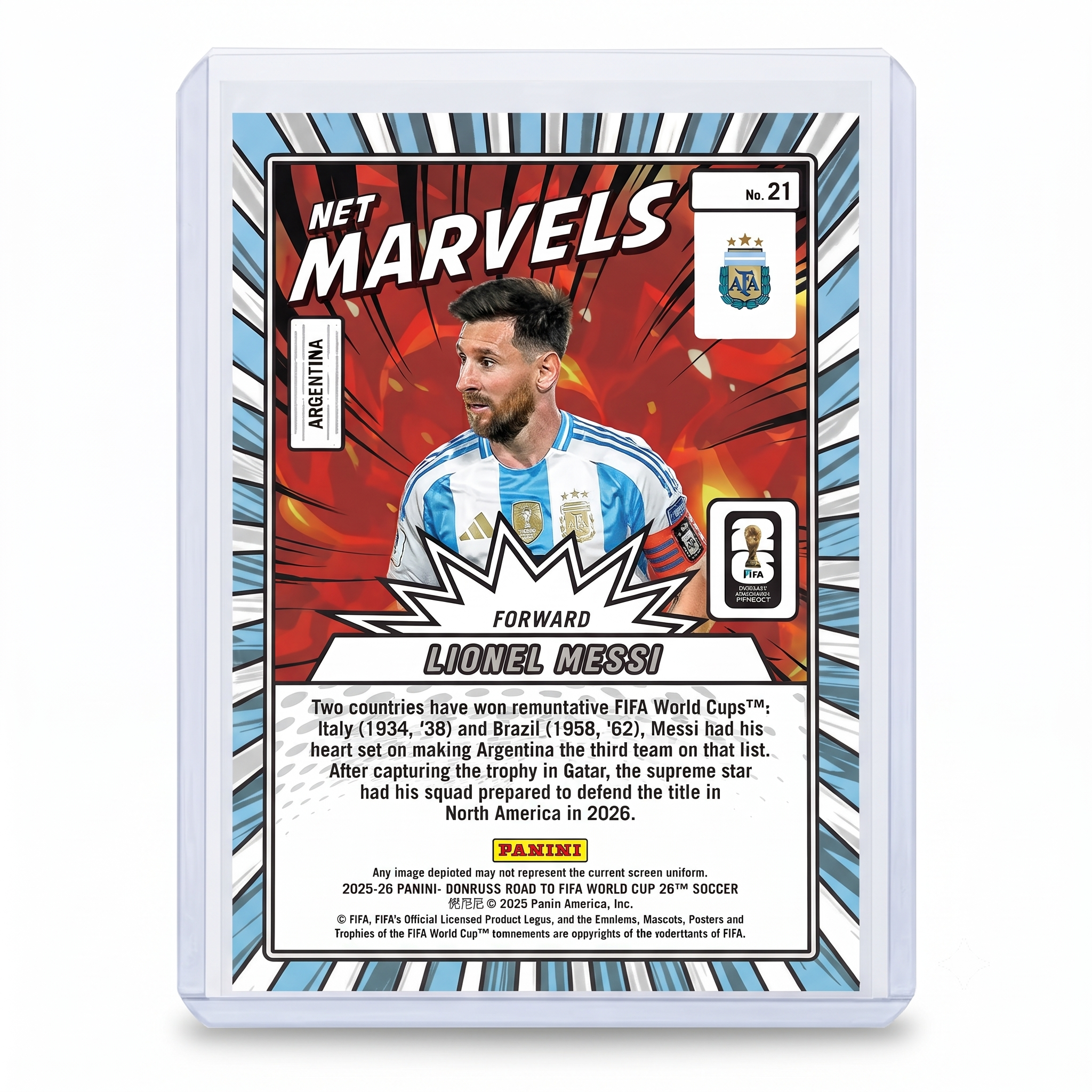 25-26 Panini Donruss RFWC26 Lionel Messi Net Marvels #21