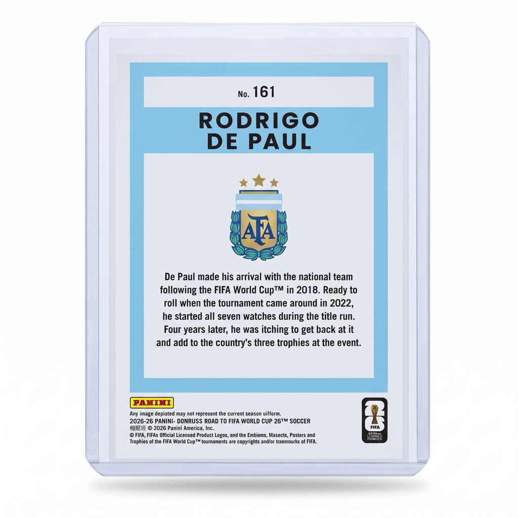 25-26 Panini Donruss RFWC Rodrigo De Paul Silver Cubic #161